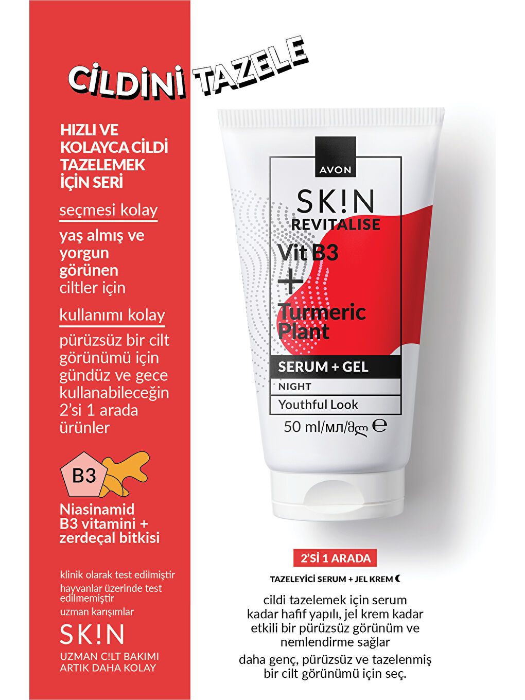 SK!N Tazeleyici Serum + Jel Krem 50 Ml.-2