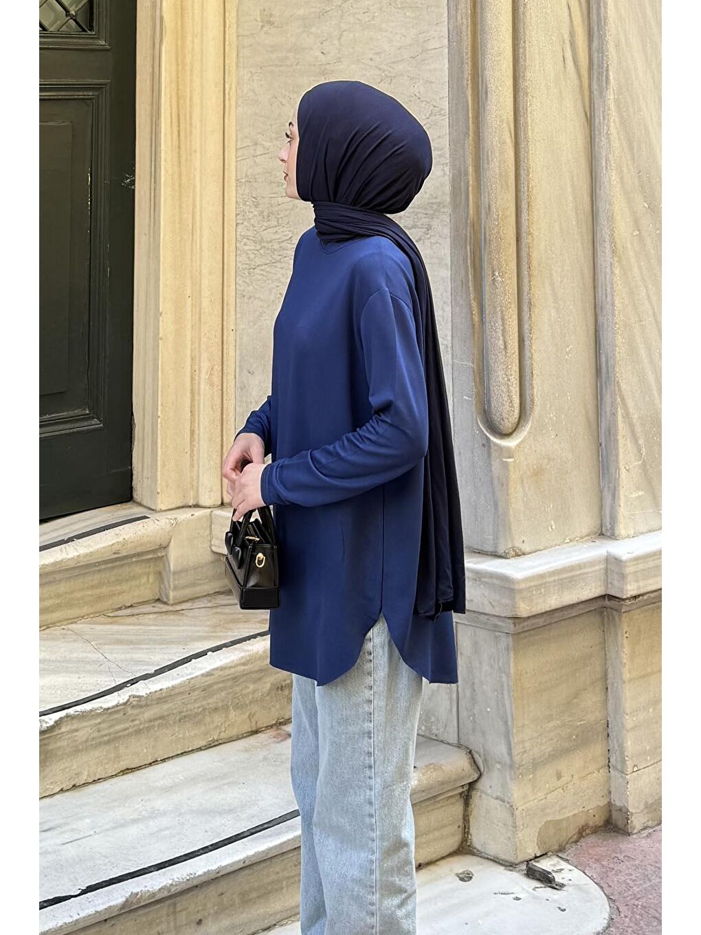 Basic Sweat Lacivert-1