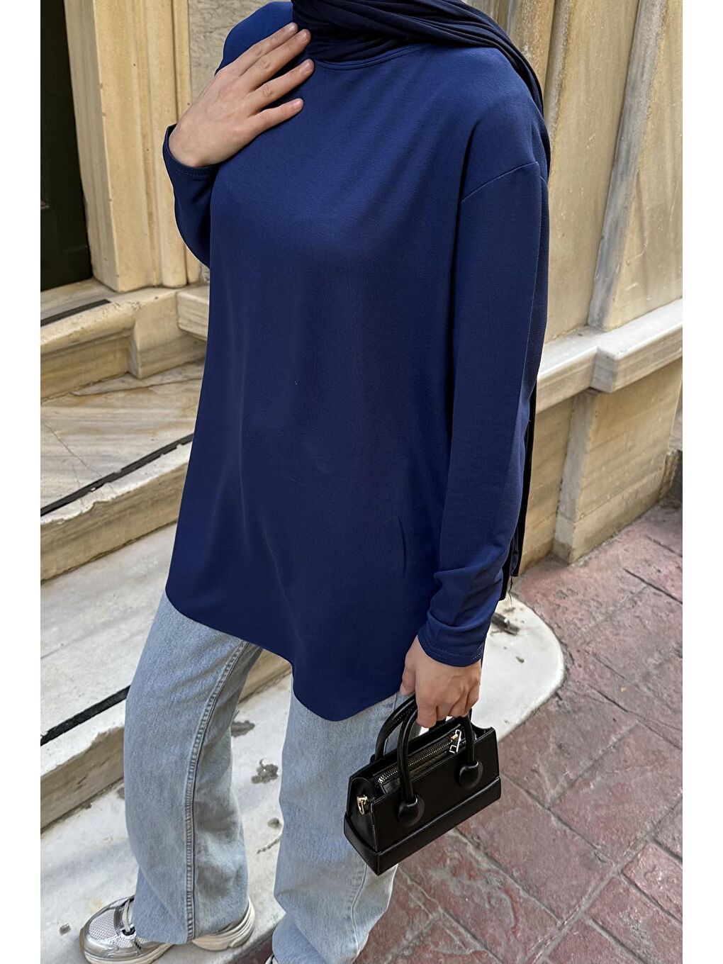 Basic Sweat Lacivert-2