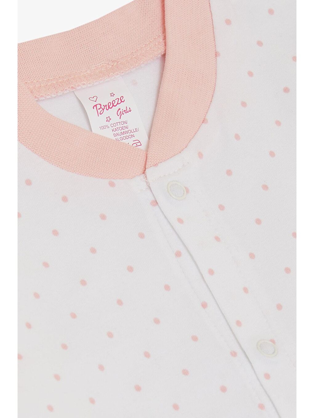 Kız Bebek Tulum Minik Puantiye Desenli Beyaz (0-6 Ay)-2