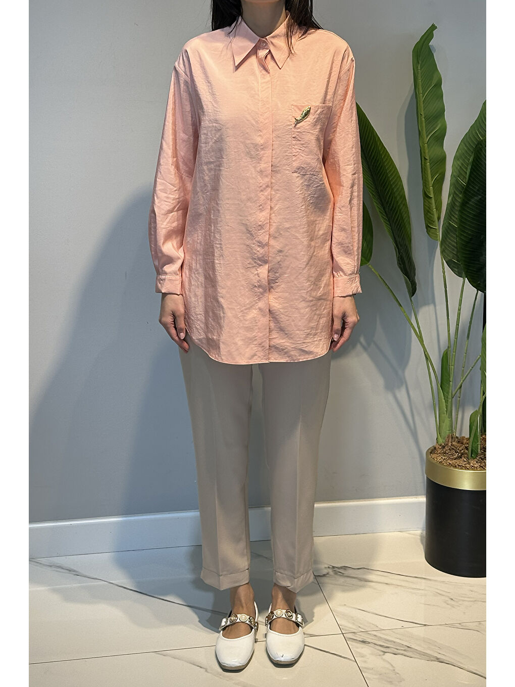 Pembe Missemramiss Sunshıne Gömlek 5292 Somon-2