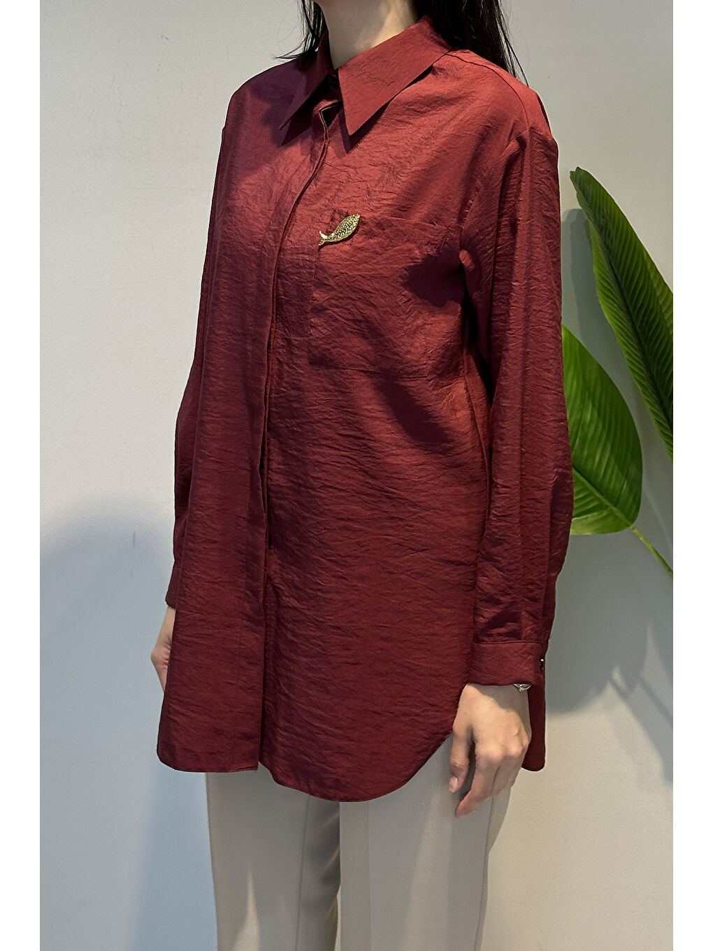 Sunshıne Gömlek 5292 Bordo-2