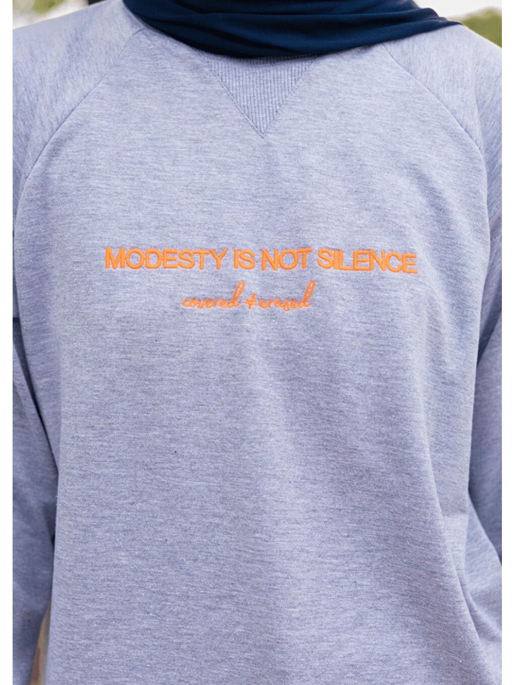 Gri Tesettür Eşofman Üstü -Silence-2