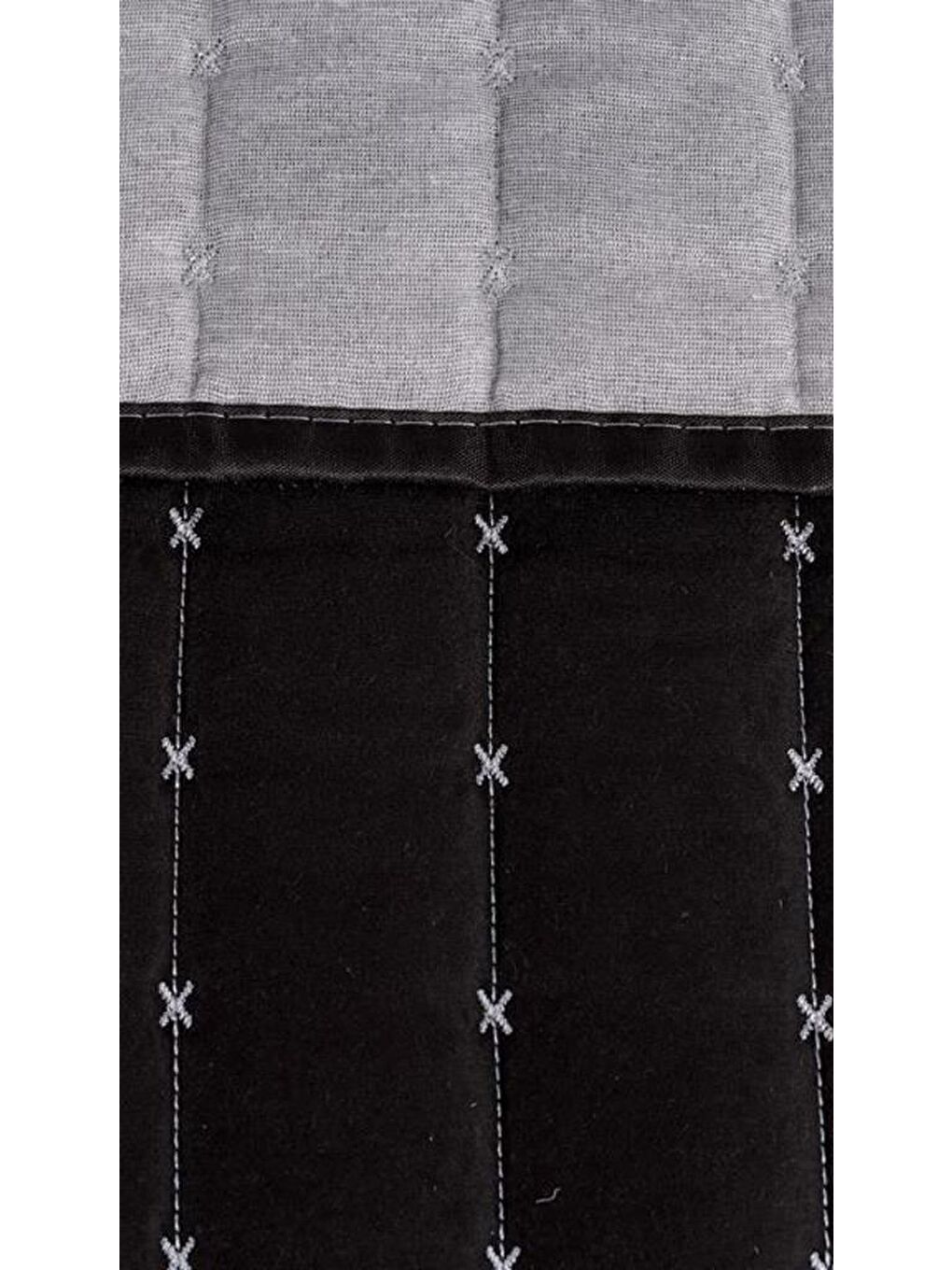 Dublin Çift Kişilik Kapitoneli Yatak Örtüsü Siyah-8