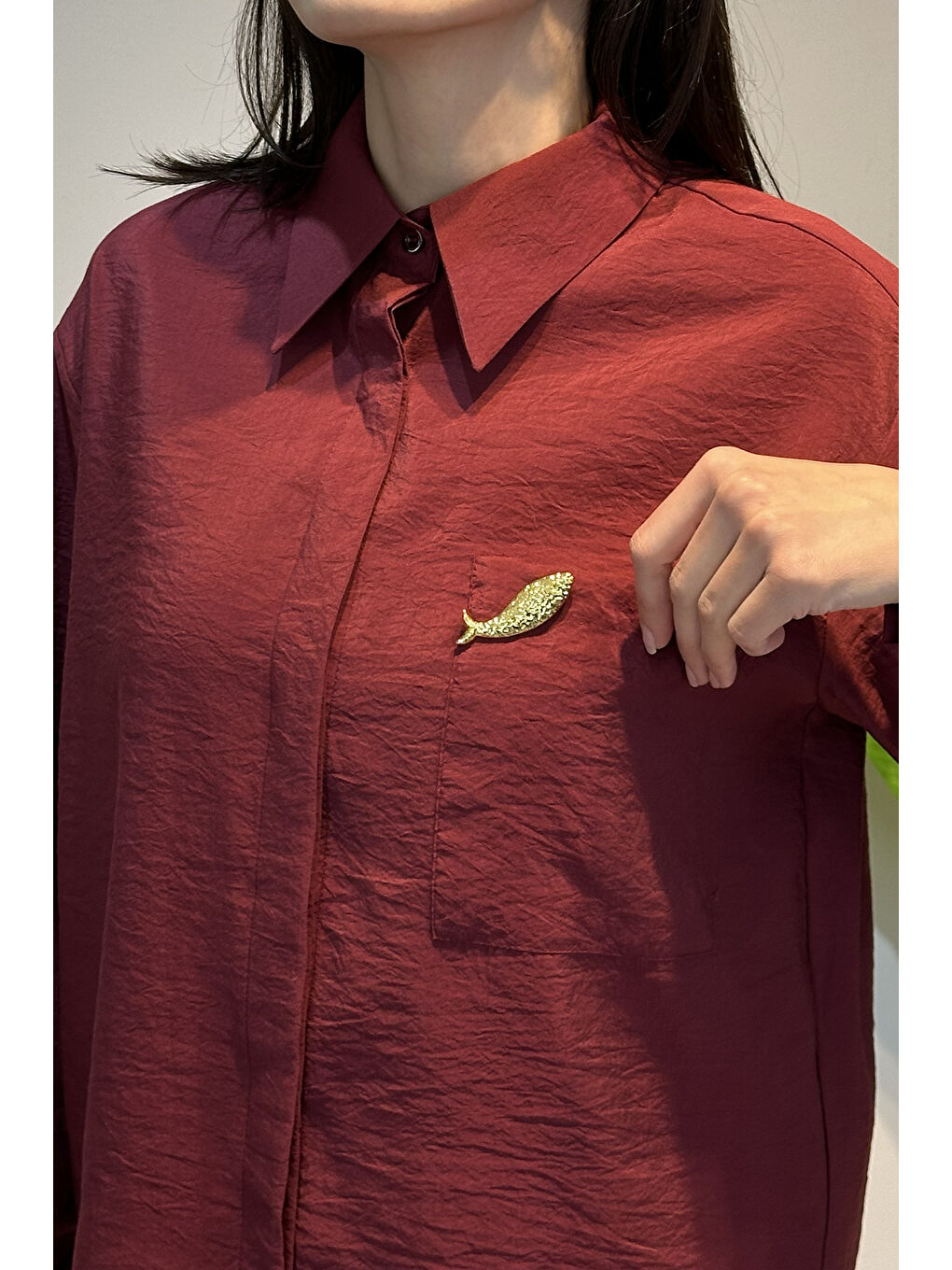 Sunshıne Gömlek 5292 Bordo-4