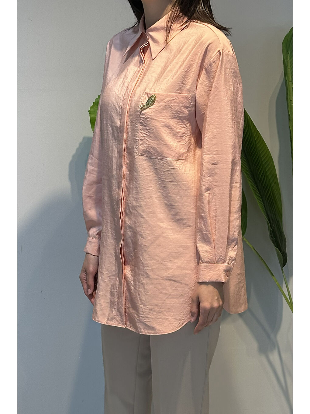 Pembe Missemramiss Sunshıne Gömlek 5292 Somon-4