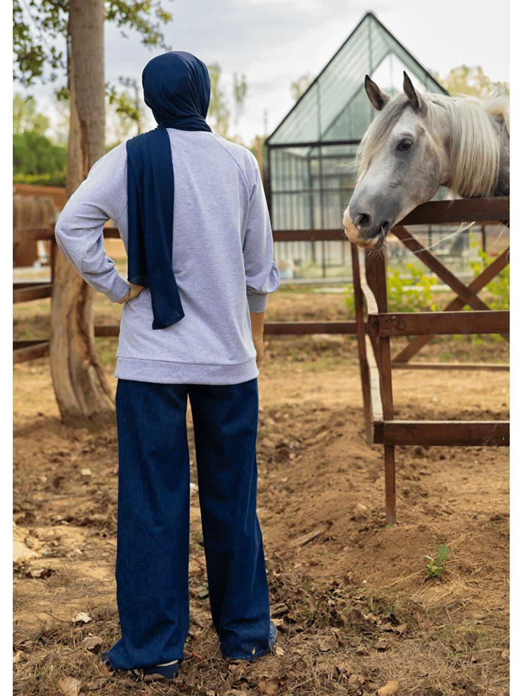 Gri Tesettür Eşofman Üstü -Silence-5