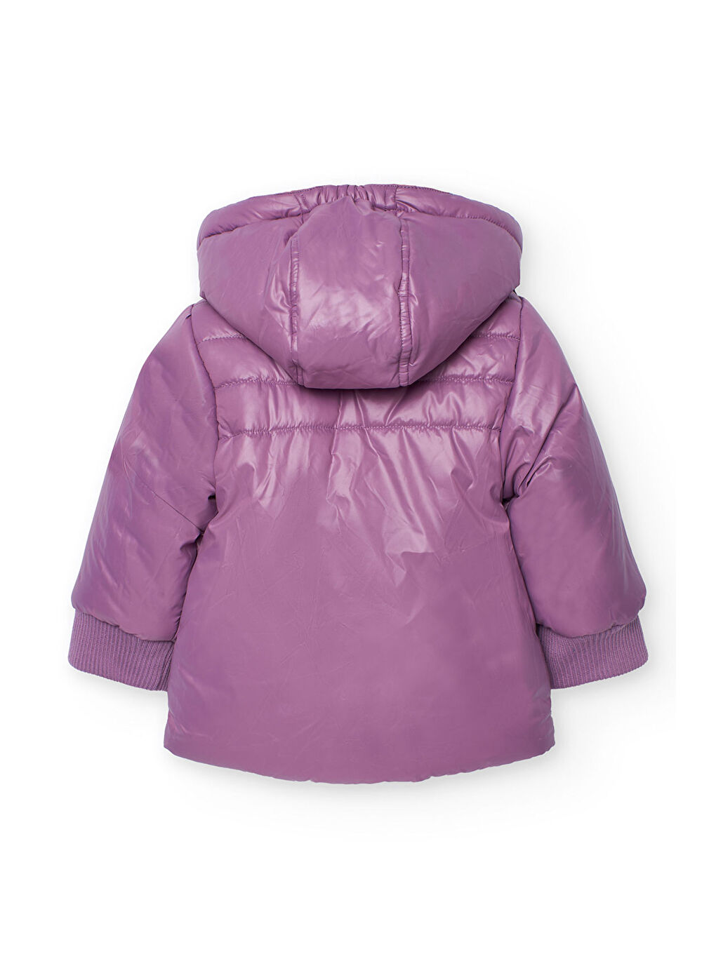 Mor Kız Çocuk Çiçek Desenli Mont-5