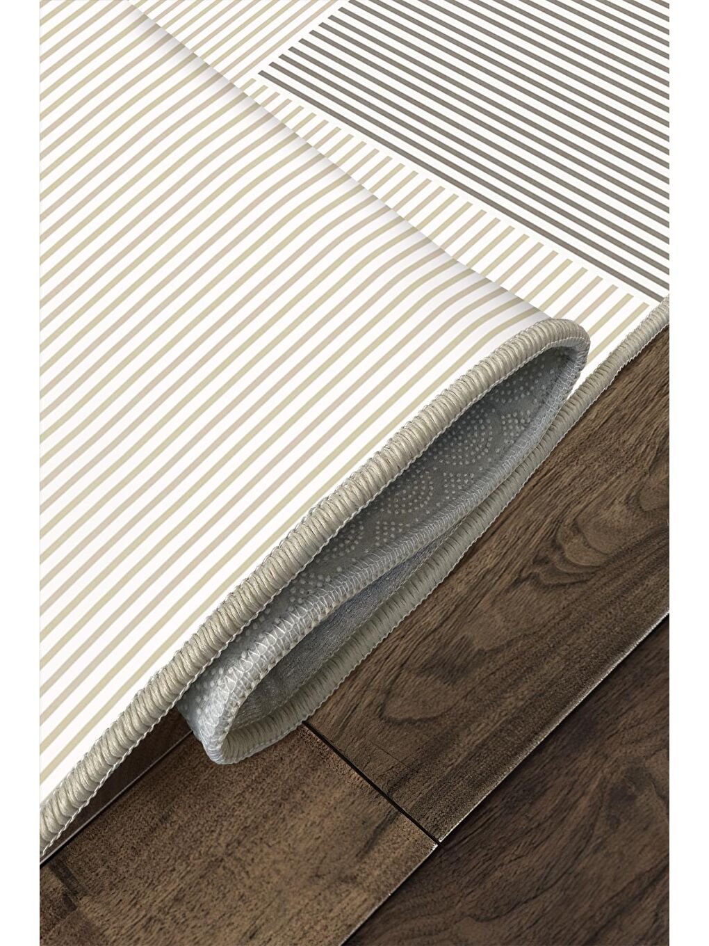 Bej Dekoratif Özel Tasarım Yıkanabilir, Modern Halı  120x180-4