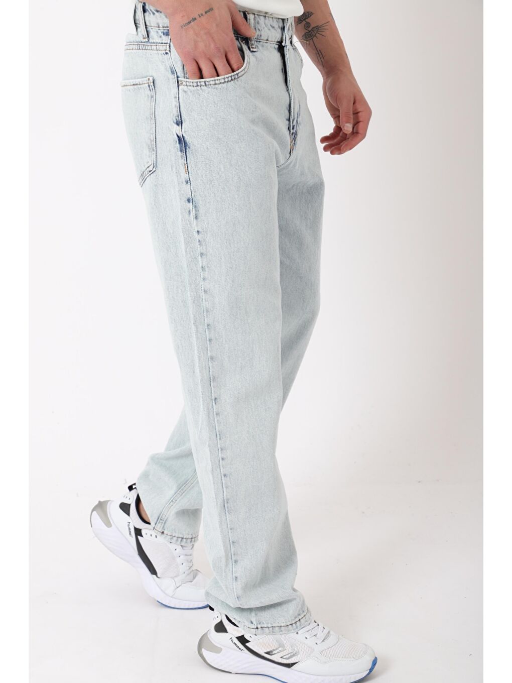 Mavi Rahat Baggy %100 Pamuk Jean Pantolon MM_0405-1