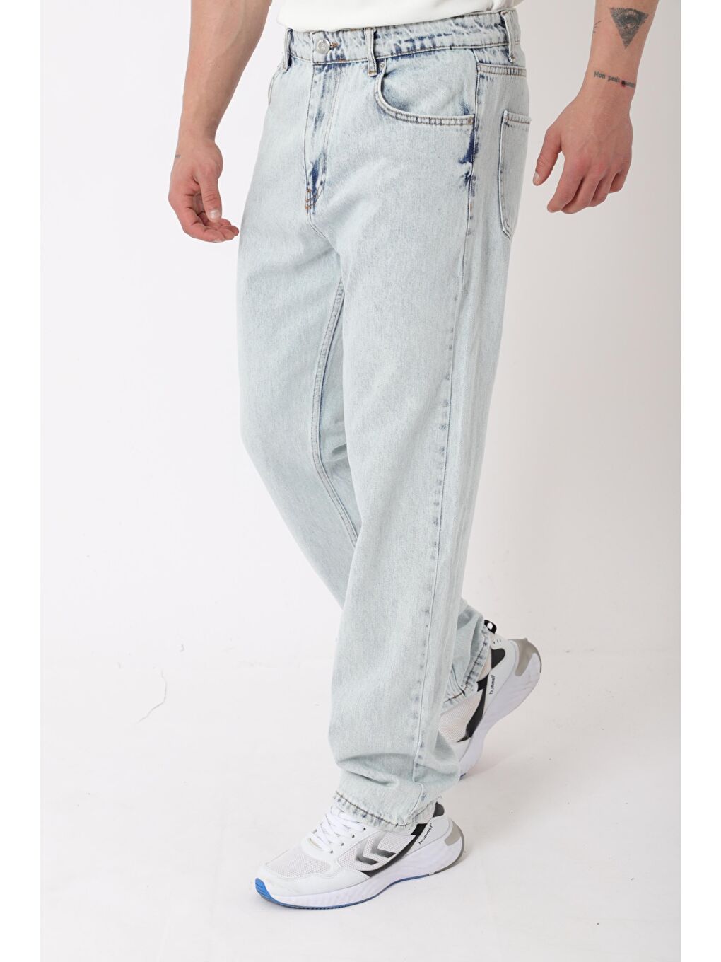 Mavi Rahat Baggy %100 Pamuk Jean Pantolon MM_0405-4