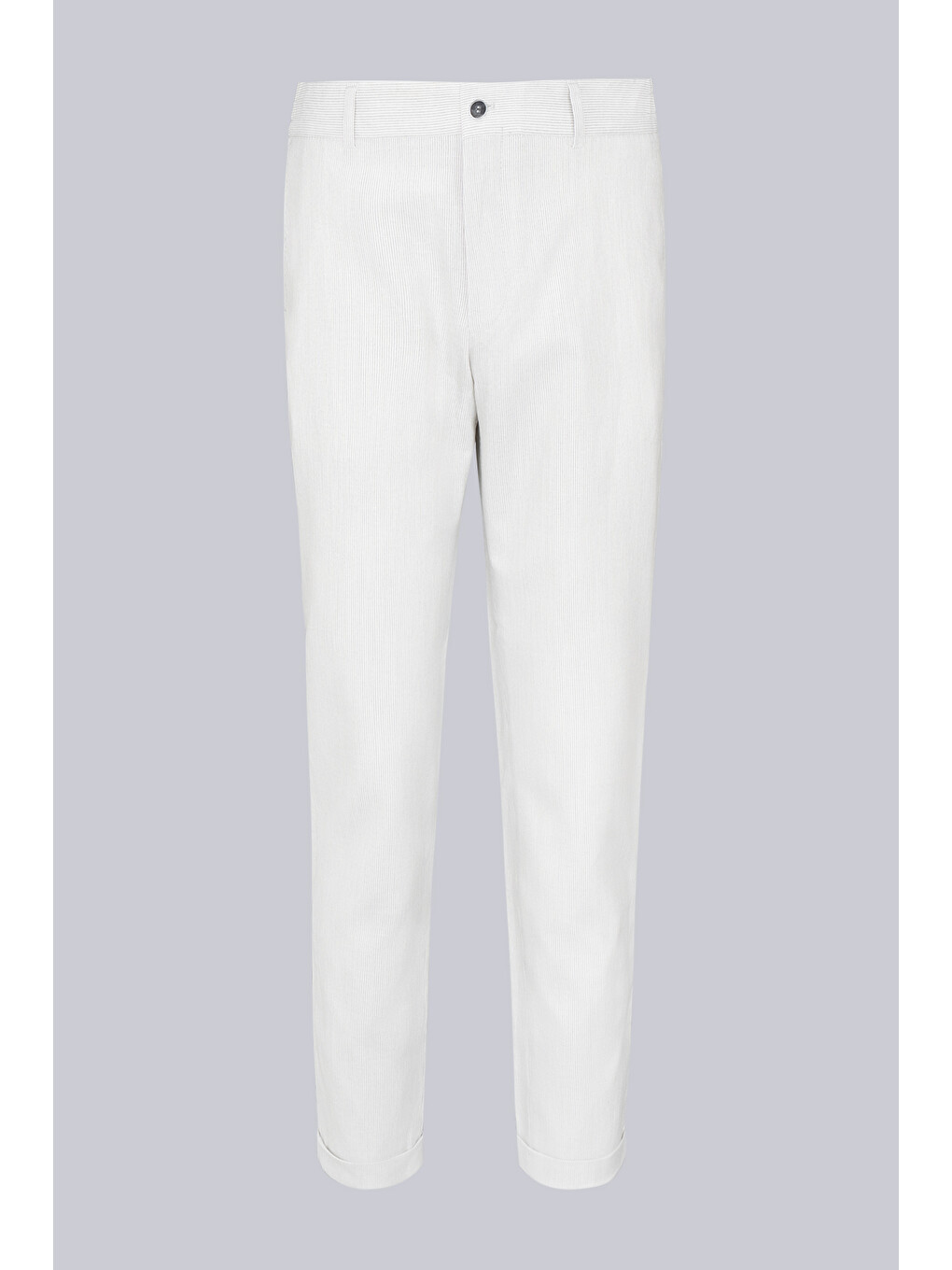 Gri Regular Fit Mono Yaka Çizgili Takım Elbise-3