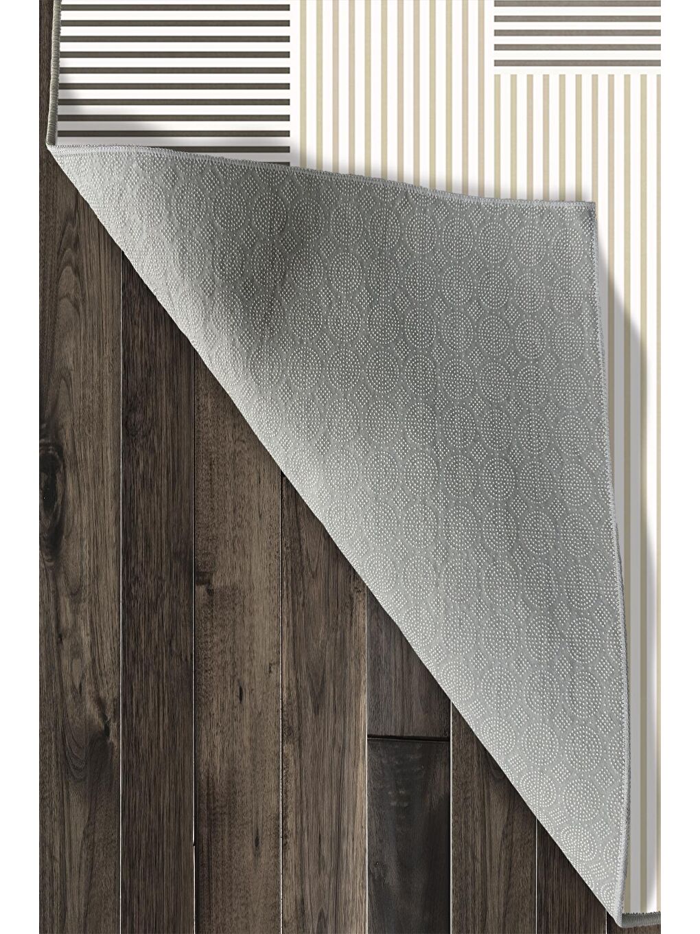 Bej Dekoratif Özel Tasarım Yıkanabilir, Modern Halı  120x180-5