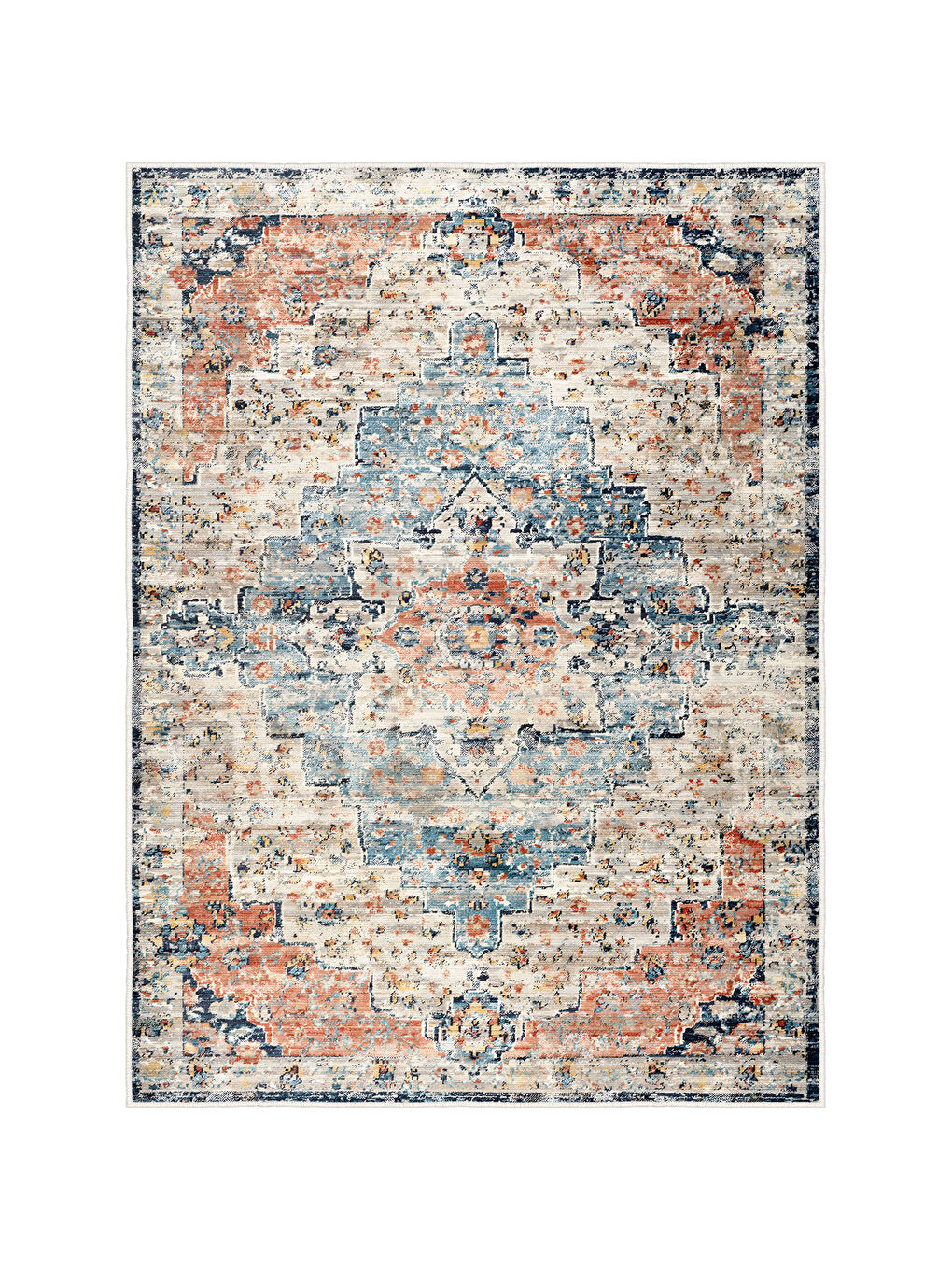 Turuncu Dekoratif Özel Tasarım Yıkanabilir İnce Kaymaz Tabanlı Modern Halı KECE FR23