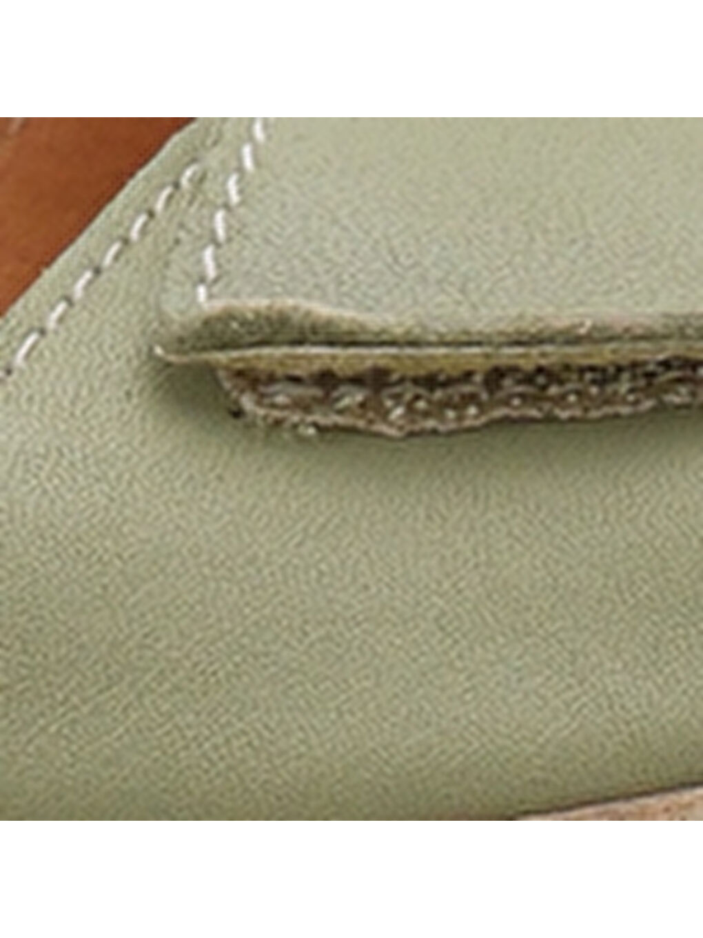 Yeşil Corrinne Hakiki Deri Soft Konfor Kadın Sandalet-6