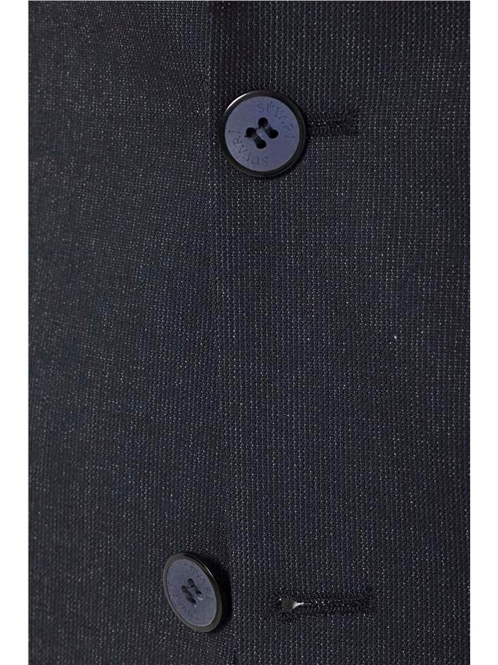 Lacivert Slim Desenli Sivri Yaka 6 Drop Takım Elbise-2