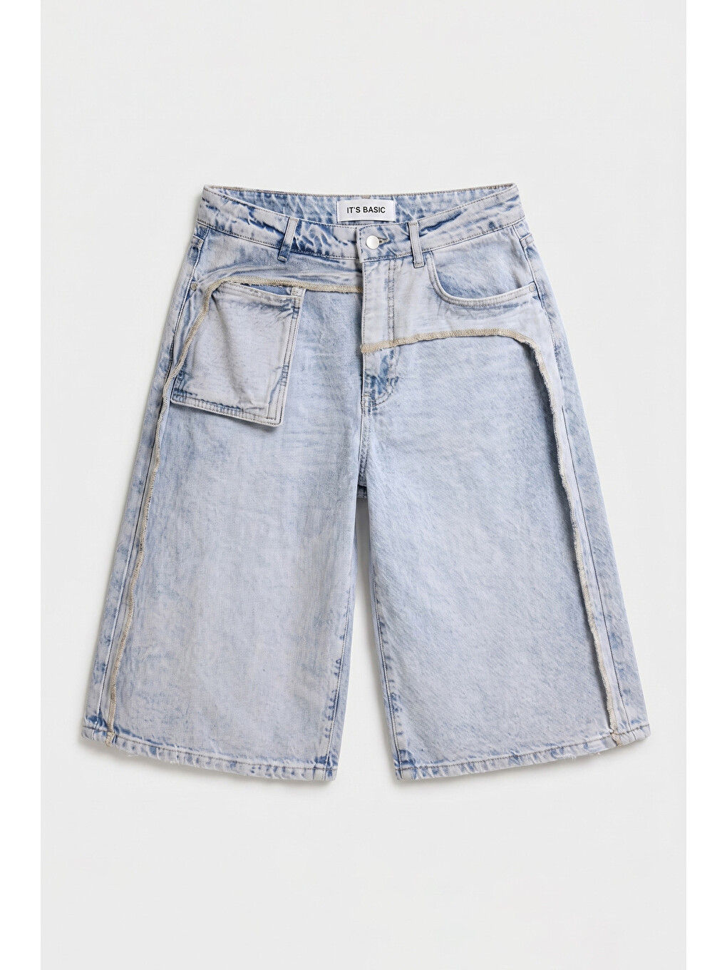 Mavi Kadın Ice 4s6-3 Maxi Baggy Bermuda Tasarım Denim Jort