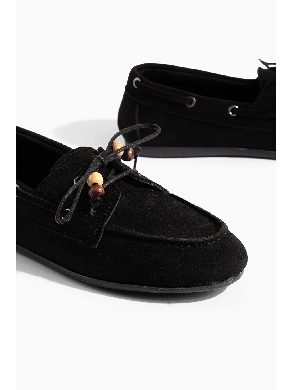 Siyah BA01 Günlük Ortopedik Kadın Babet Ayakkabı-3