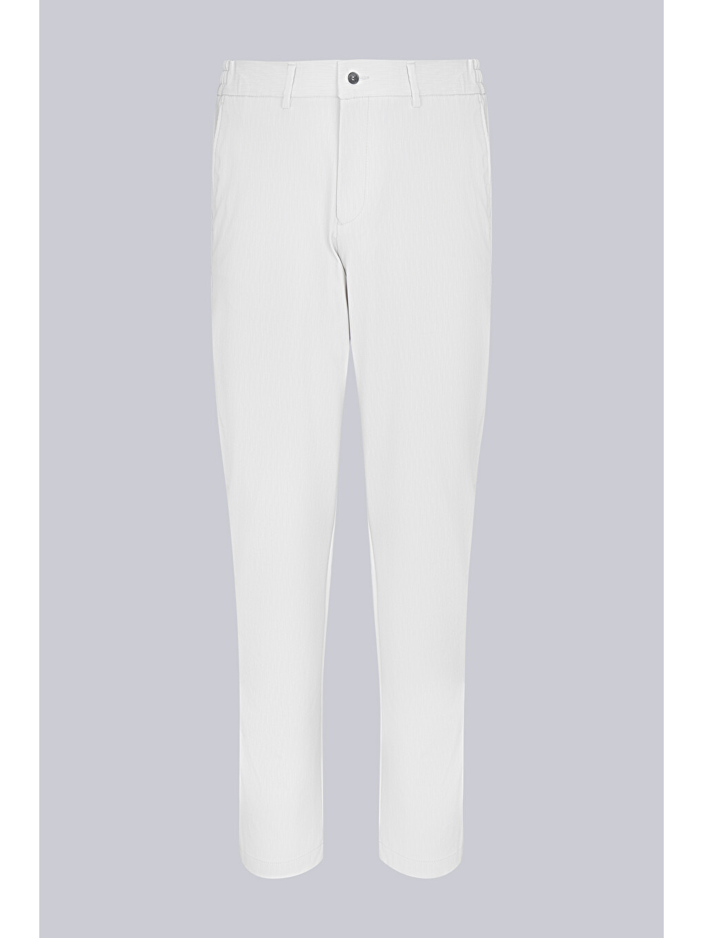 Bej Slim Fit Çizgili Mono Yaka Takım Elbise-3