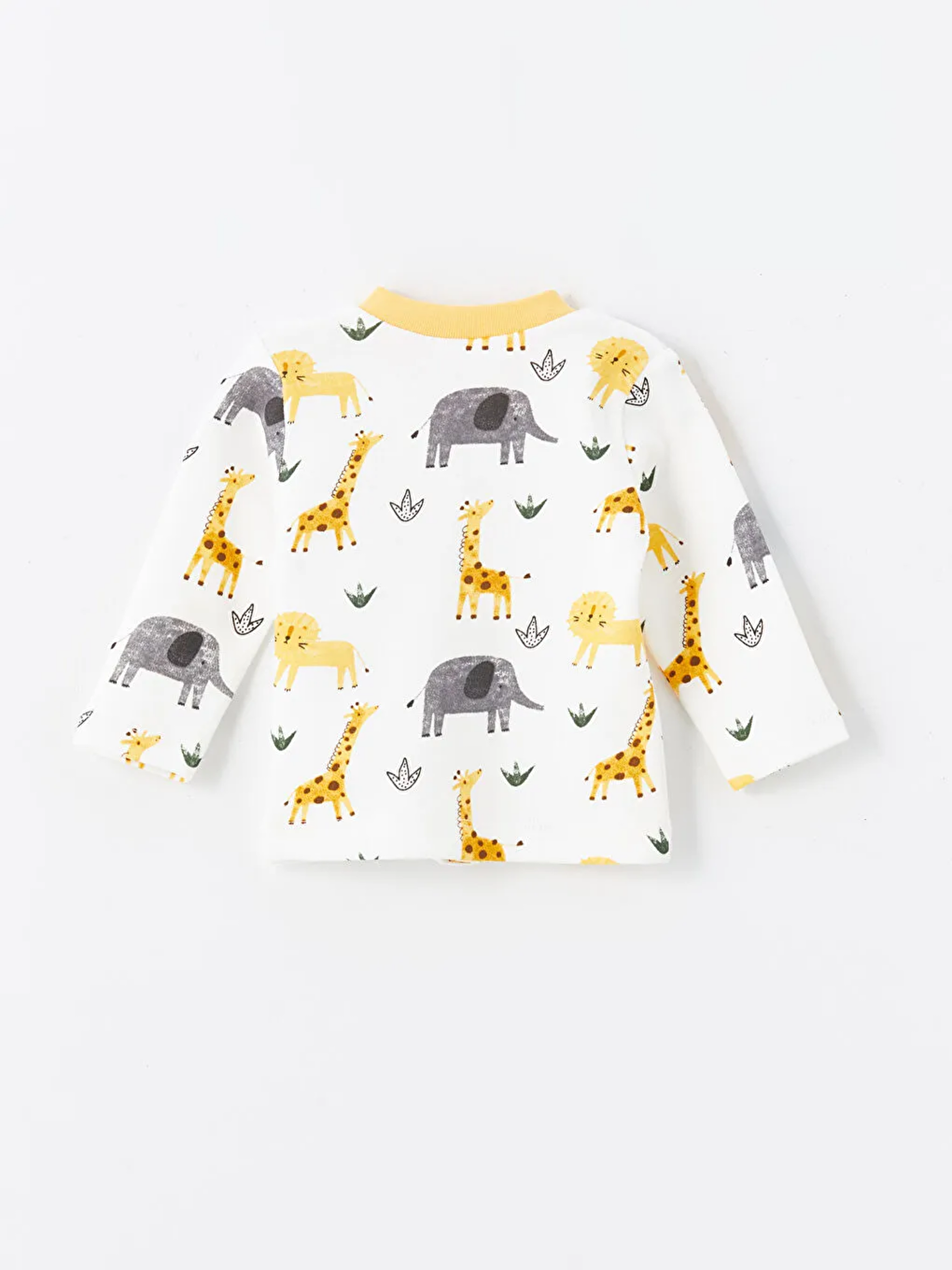 Sarı Bisiklet Yaka Uzun Kollu Erkek Bebek Takım-2