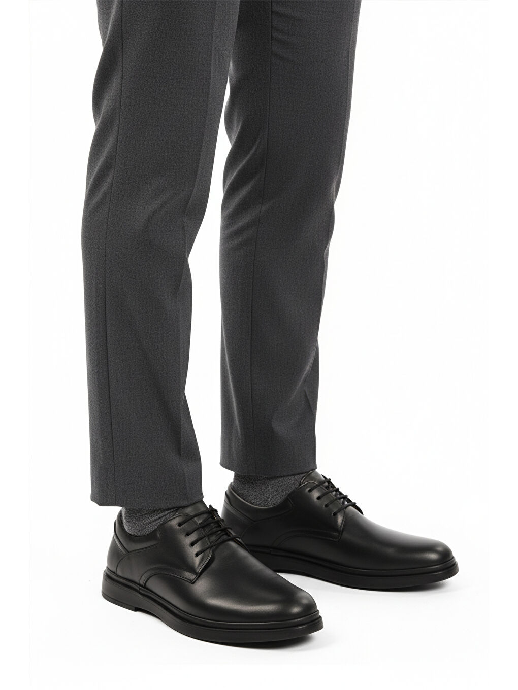 Siyah Hakiki Deri Erkek Casual Ayakkabı DSN 2027 M