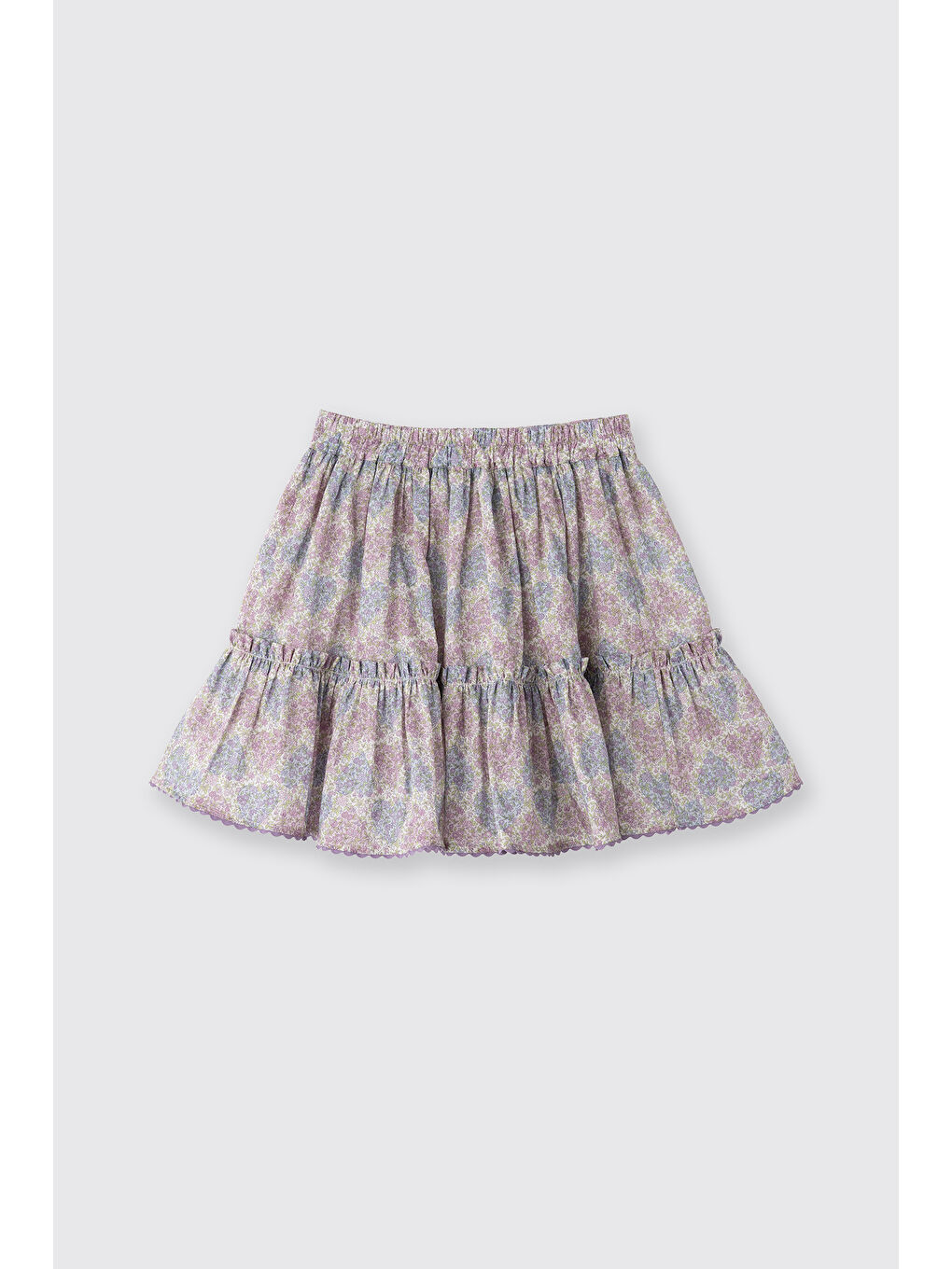 Lila Liberty Kumaş Çiçek Desenli Kız Çocuk Etek-3