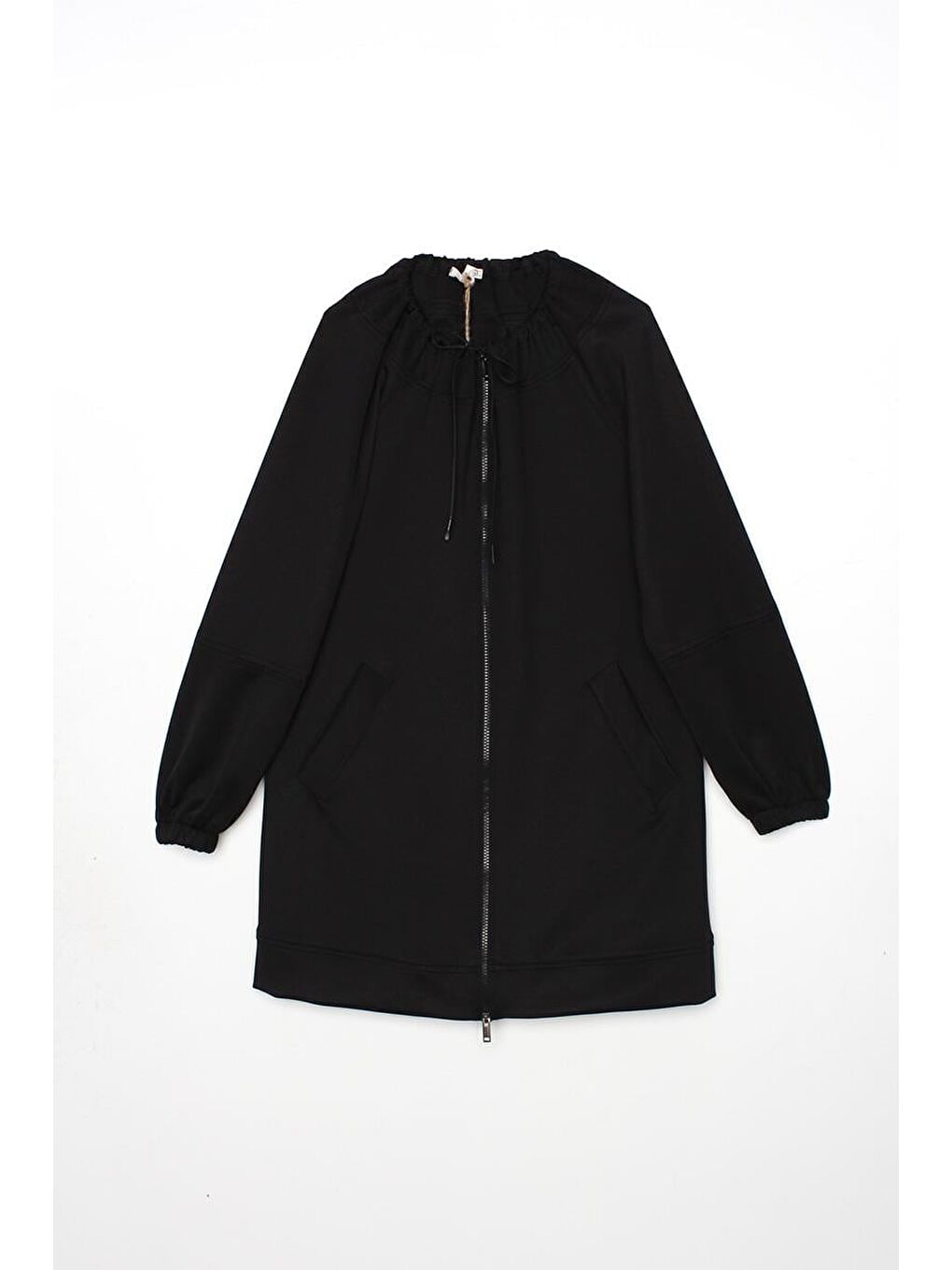 Siyah-Fermuarlı Scuba Hırka-5