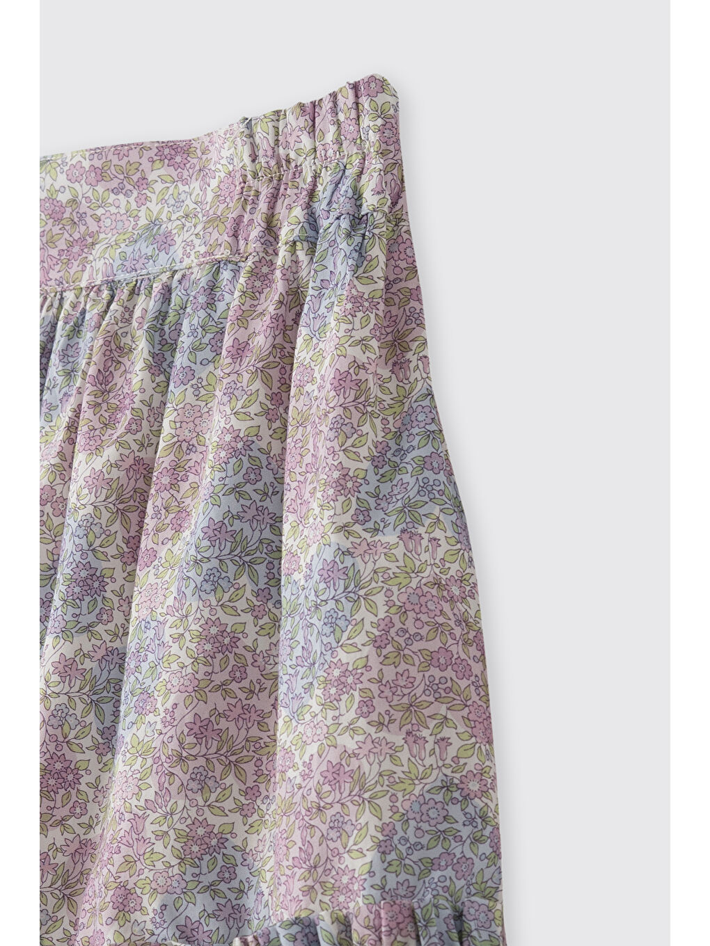 Lila Liberty Kumaş Çiçek Desenli Kız Çocuk Etek-4