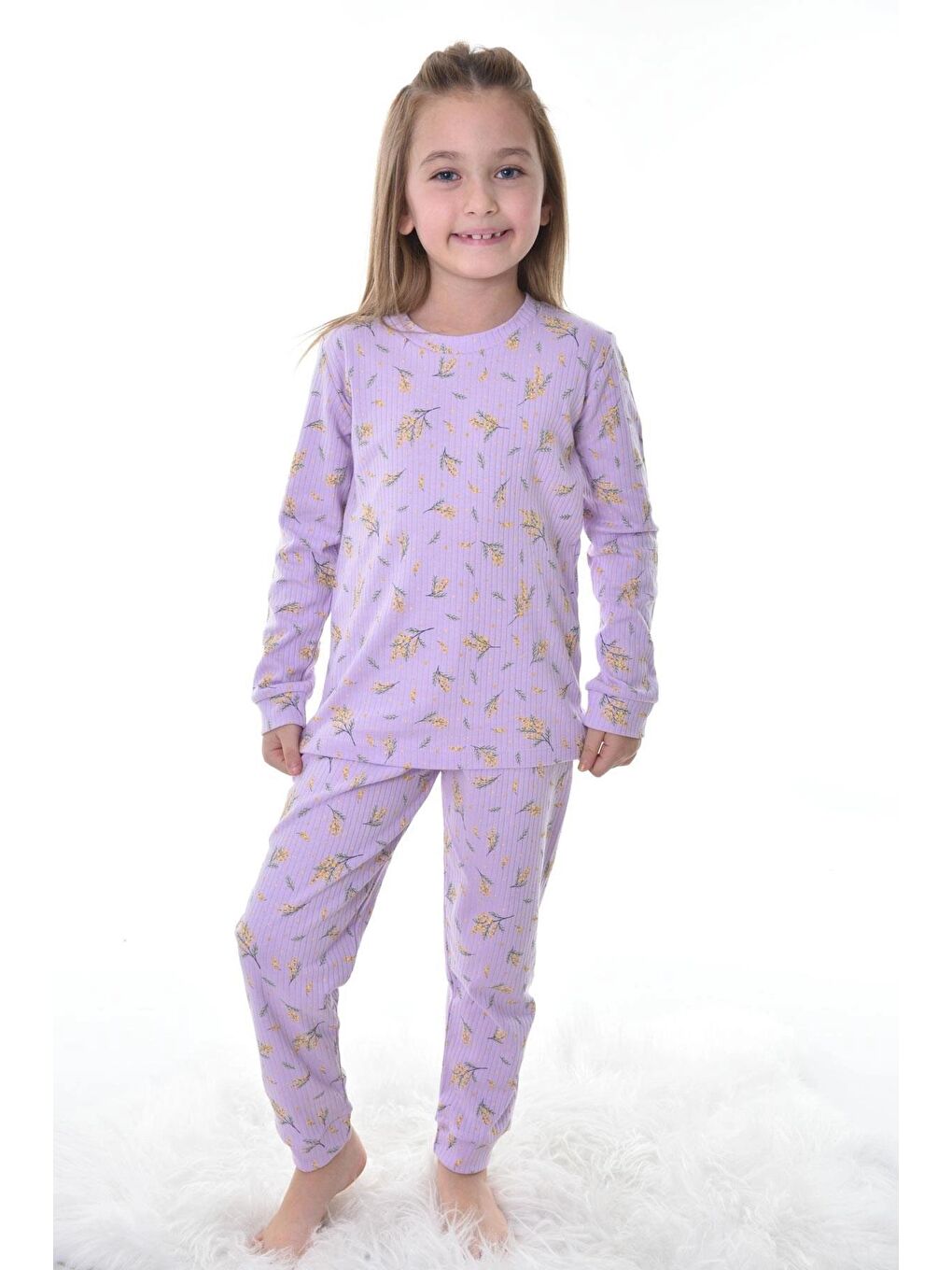 Myhanne Lila Çiçek Desenli Pijama Takım 11214