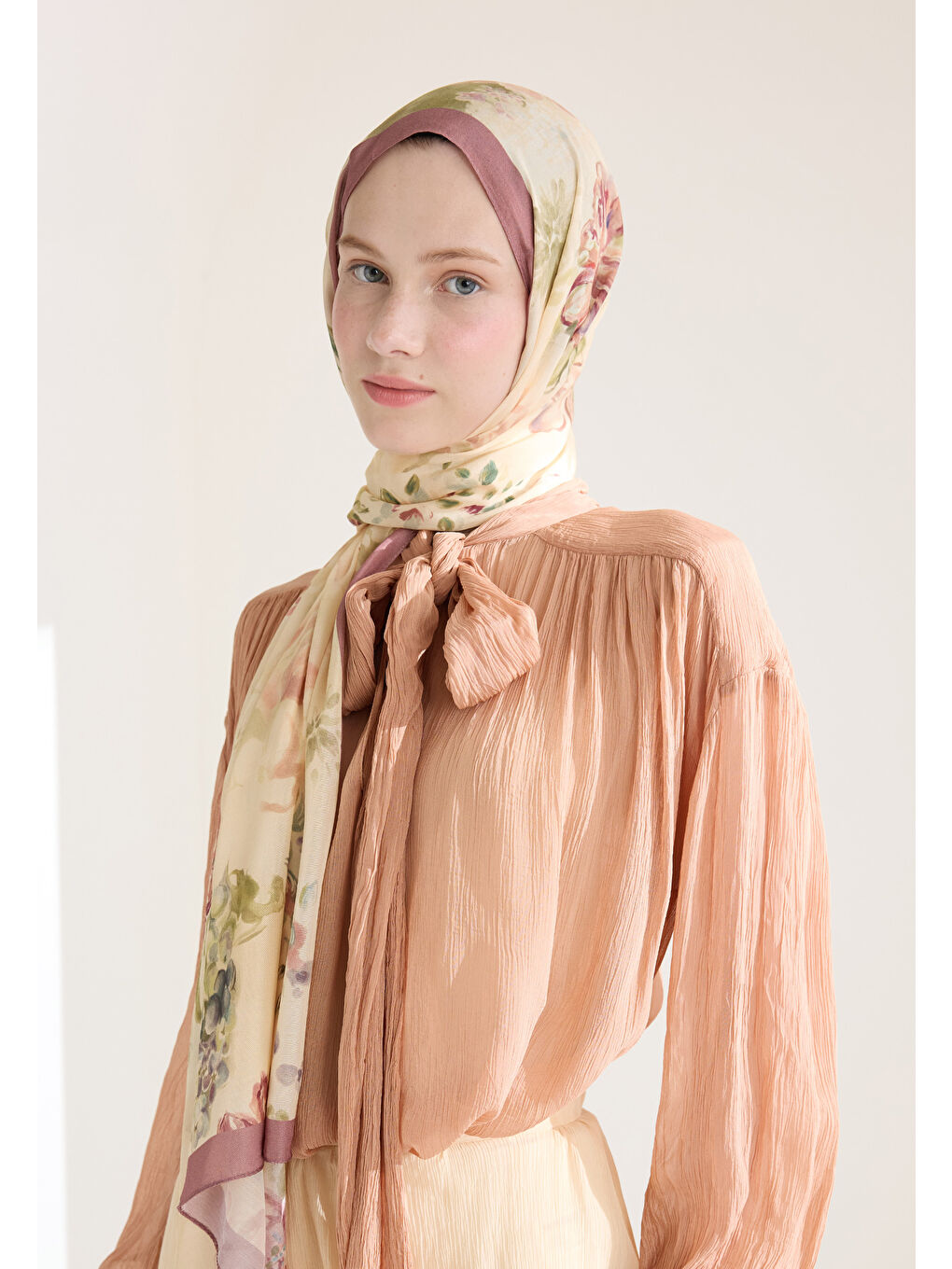 Peony Harmony Floş Viskon Şal Soft Pembe-1