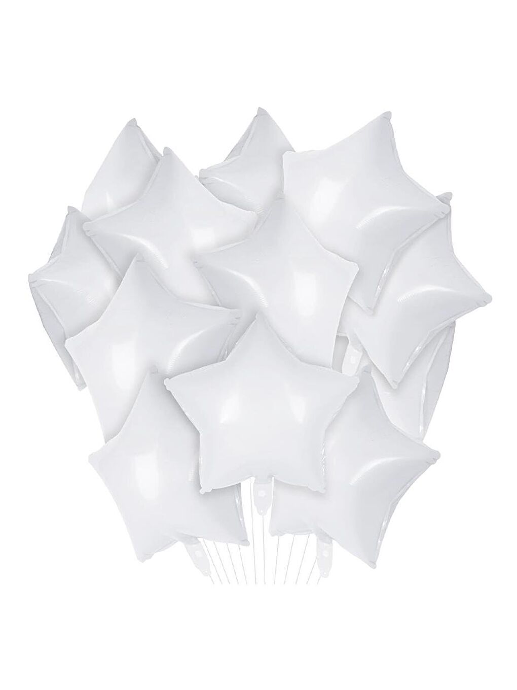 Beyaz Yıldız Folyo Balon 45 cm-2