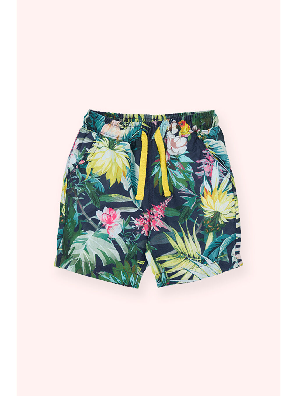 Erkek Bebek Desenli Lacivert Şort-2