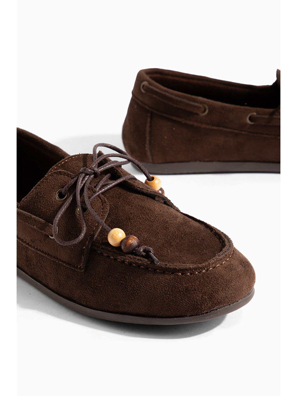 Kahverengi BA01 Günlük Ortopedik Kadın Babet Ayakkabı-3