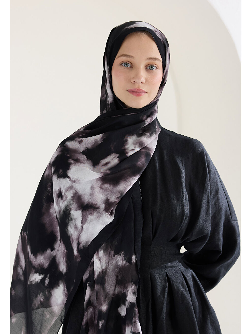 Lola Floş Viskon Şal Mor-1