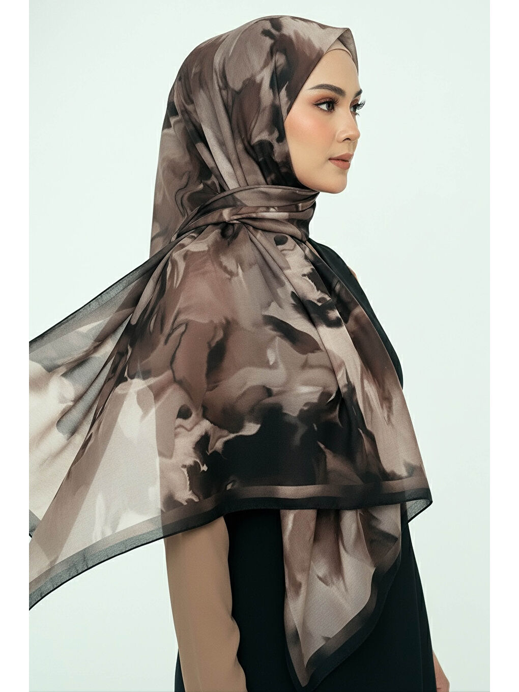 Kahverengi Fluenn Aura Serisi Pamuk Şal Taba - 28001-TABA