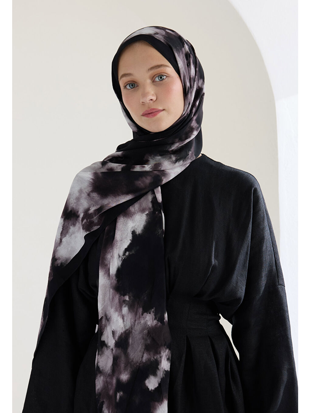 Lola Floş Viskon Şal Mor-3