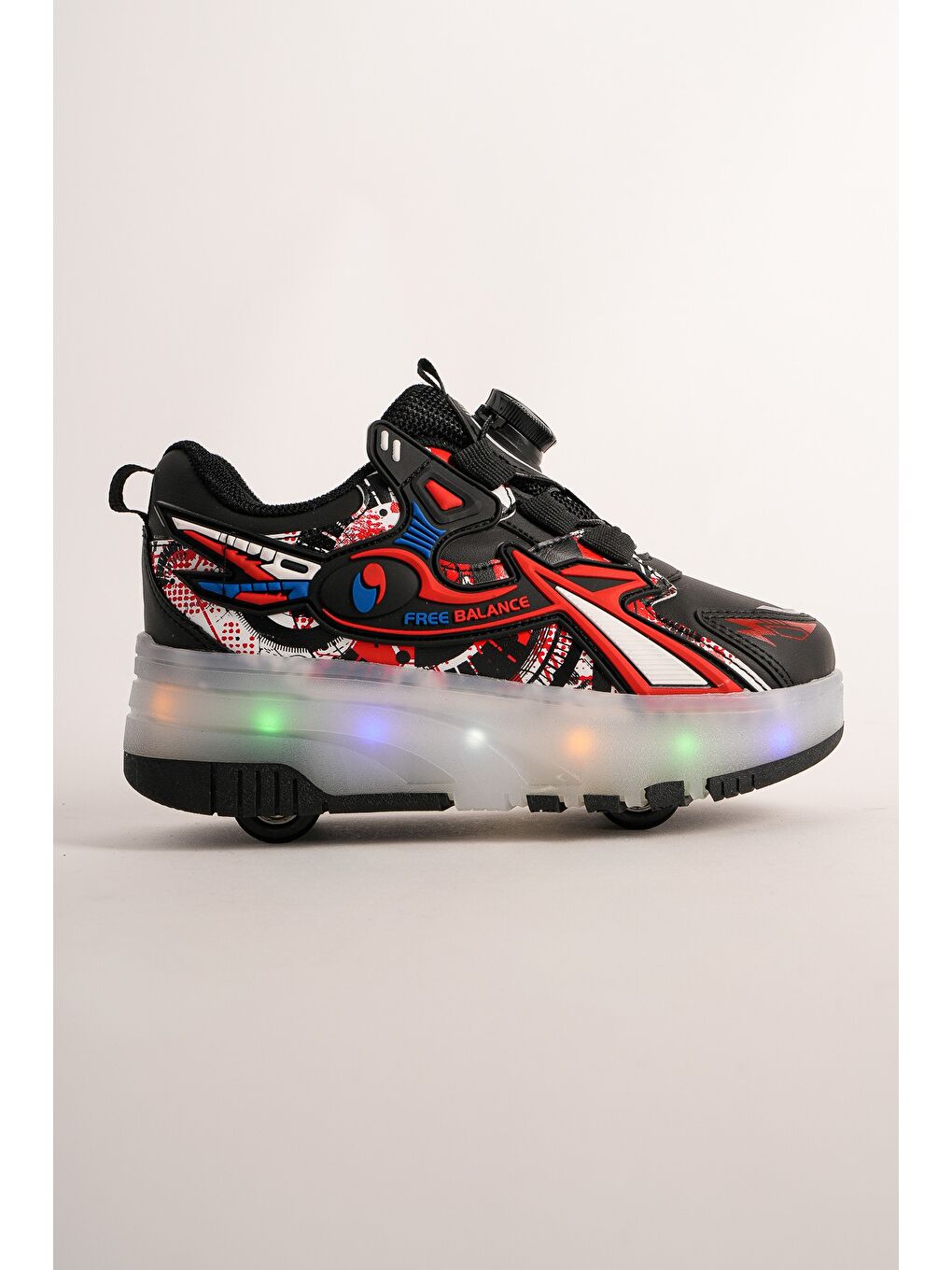 Siyah PATO Çocuk Işıklı Patenli Tekerlekli Sneaker Spor Ayakkabı