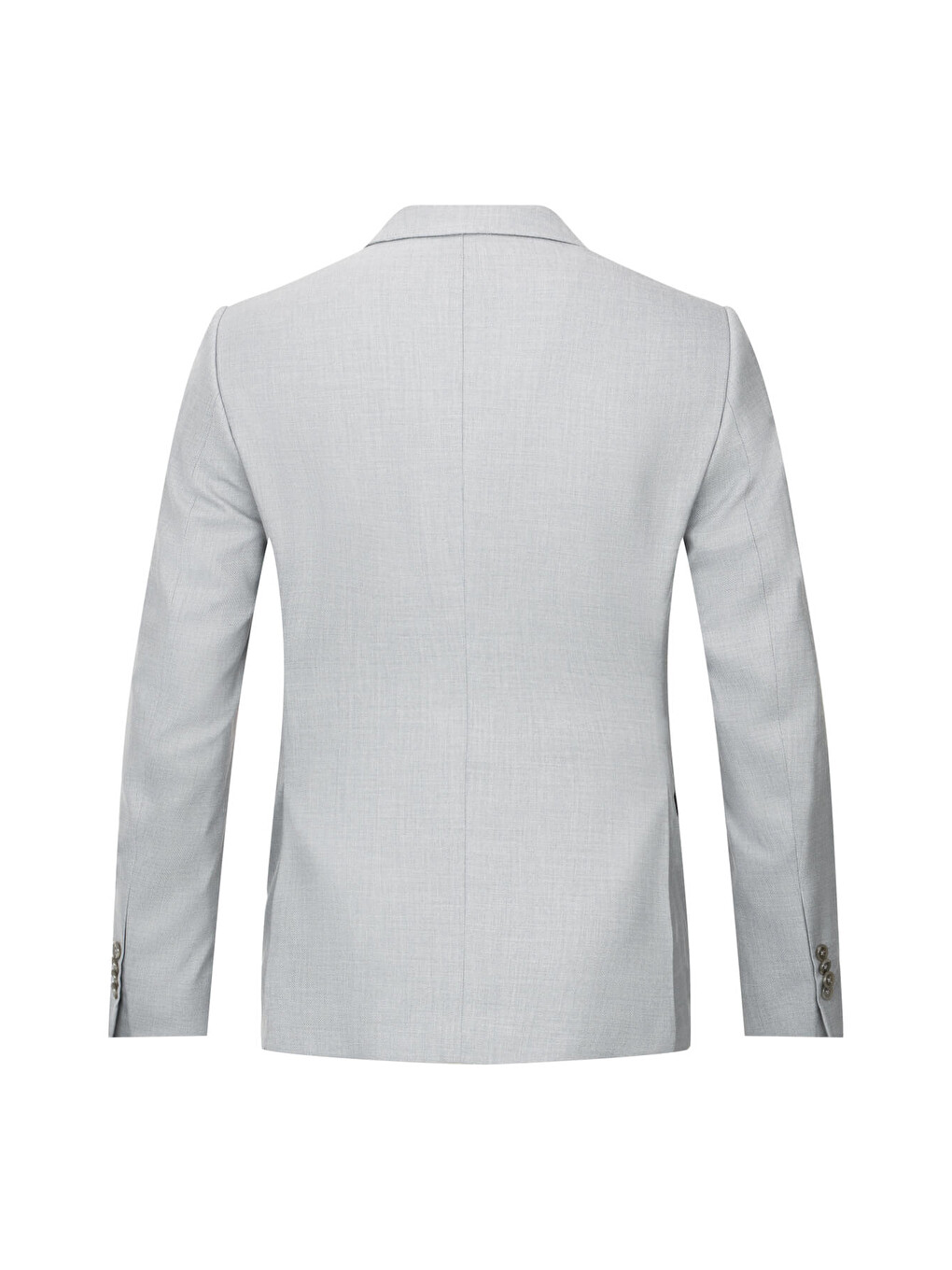 Gri Regular Fit Kruvaze Takım Elbise-2