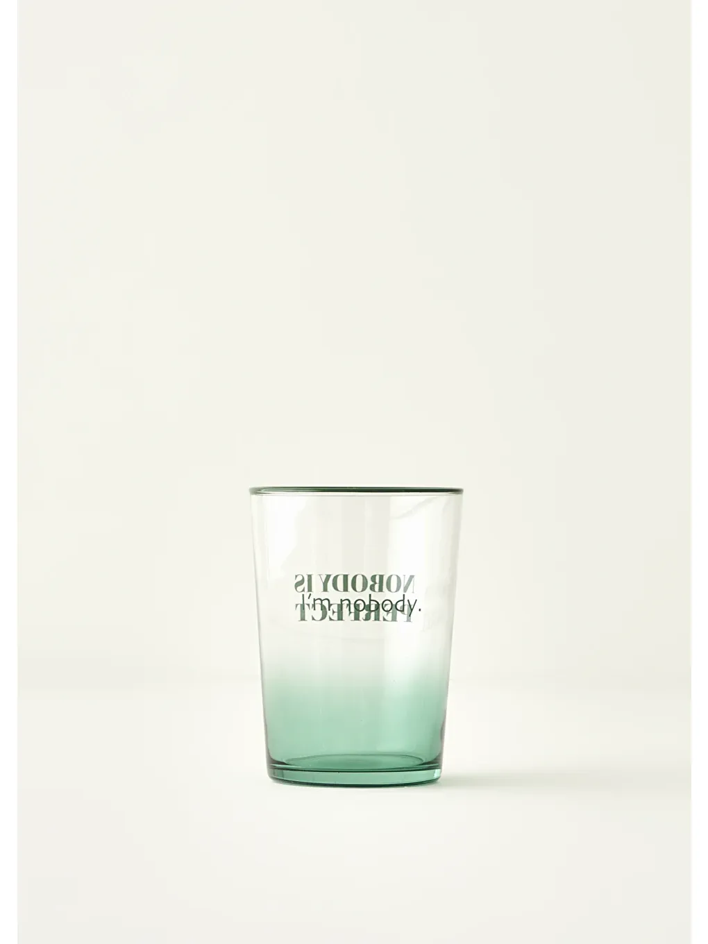 Nobody Is Perfect Meşrubat Bardağı Yeşil (510 cc)