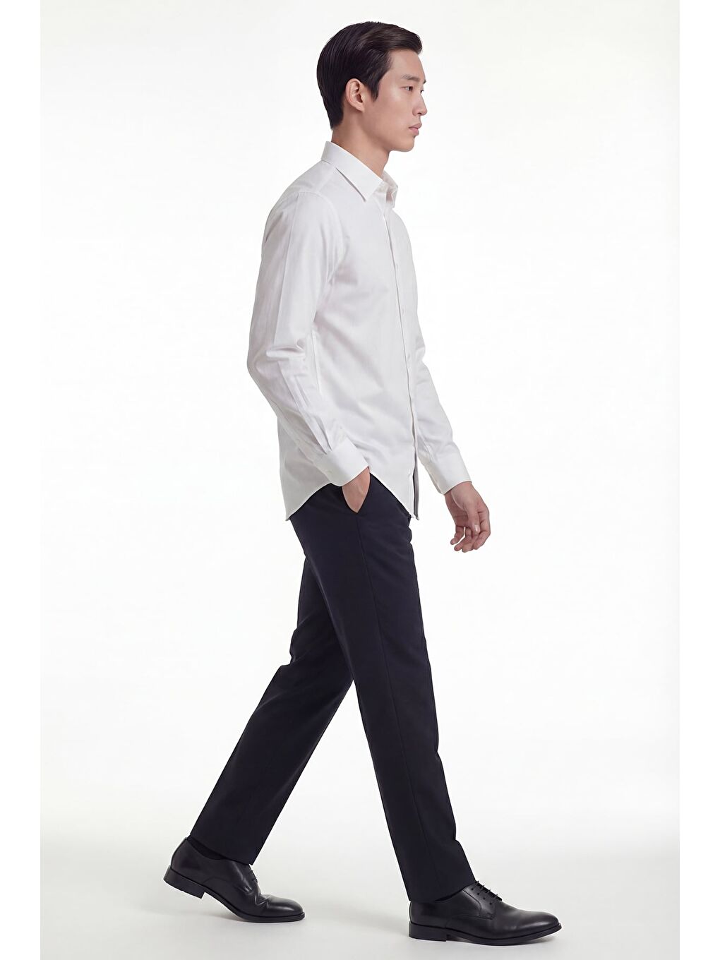 Giotelli Erkek Beyaz Dar Kesim Slim Fit %100 Pamuk Klasik Yaka Gömlek-2