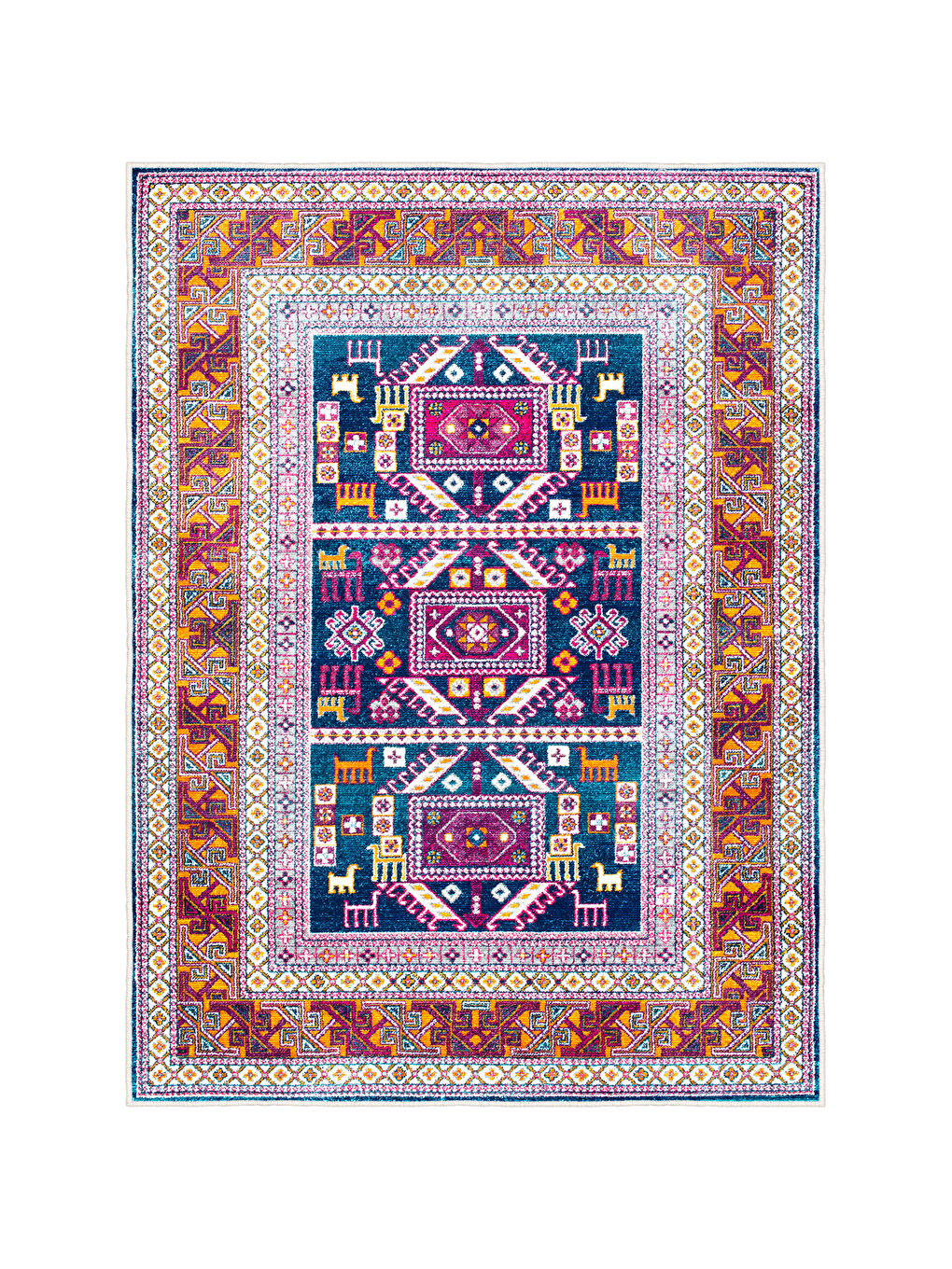 Mor Dekoratif Özel Tasarım Yıkanabilir İnce Kaymaz Tabanlı Modern Halı KECE FR23