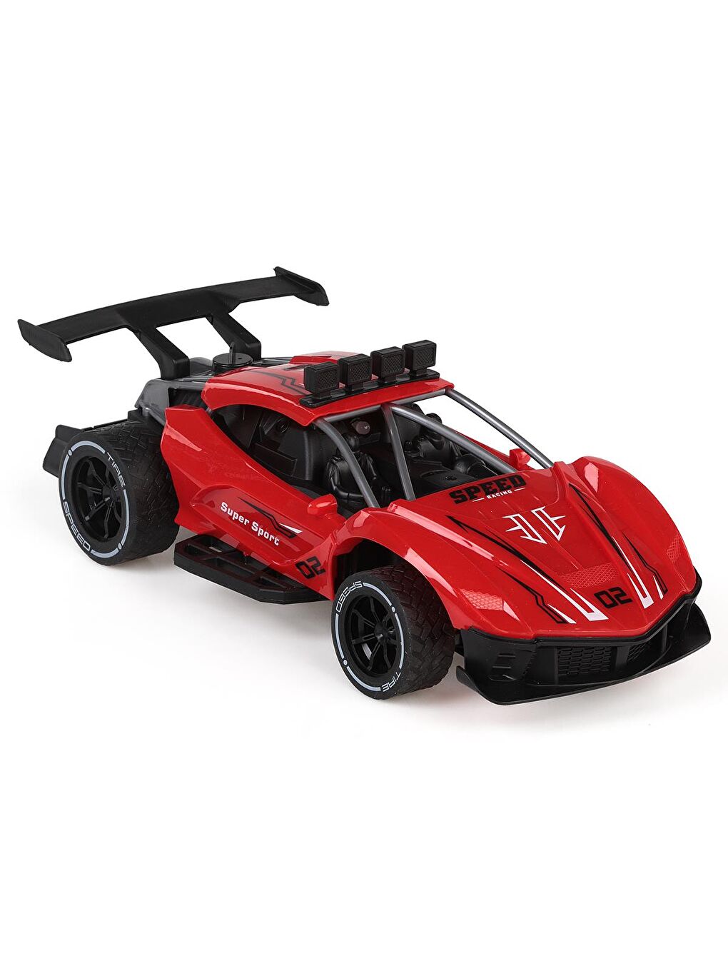 Seher Oyuncak Büyük Boy 1:14 Yarışçı Uzaktan Kumandalı Araba 2.4G Işıklı Ve Duman Atan - Kırmızı-3