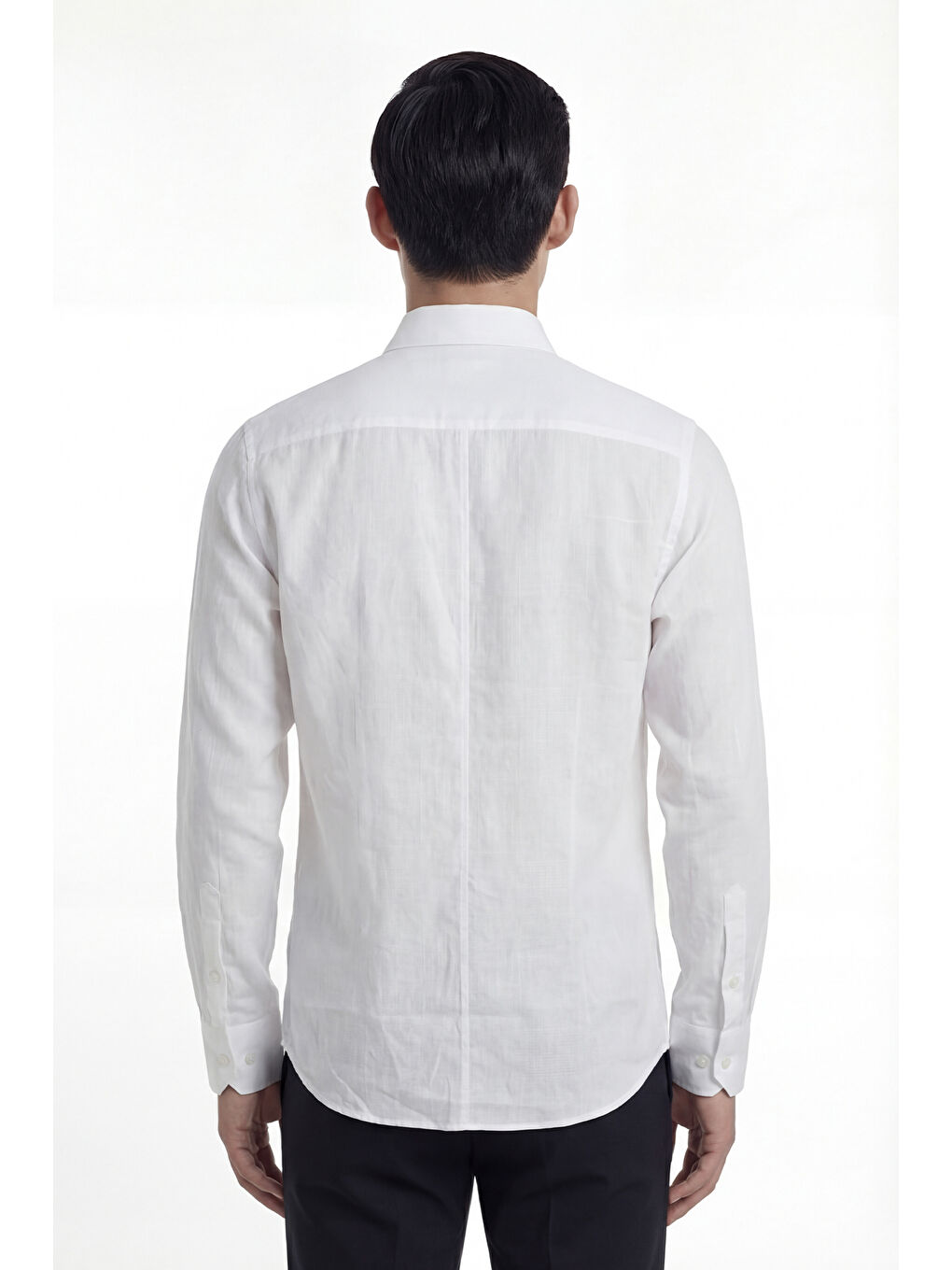 Giotelli Erkek Beyaz Dar Kesim Slim Fit %100 Pamuk Klasik Yaka Gömlek-3