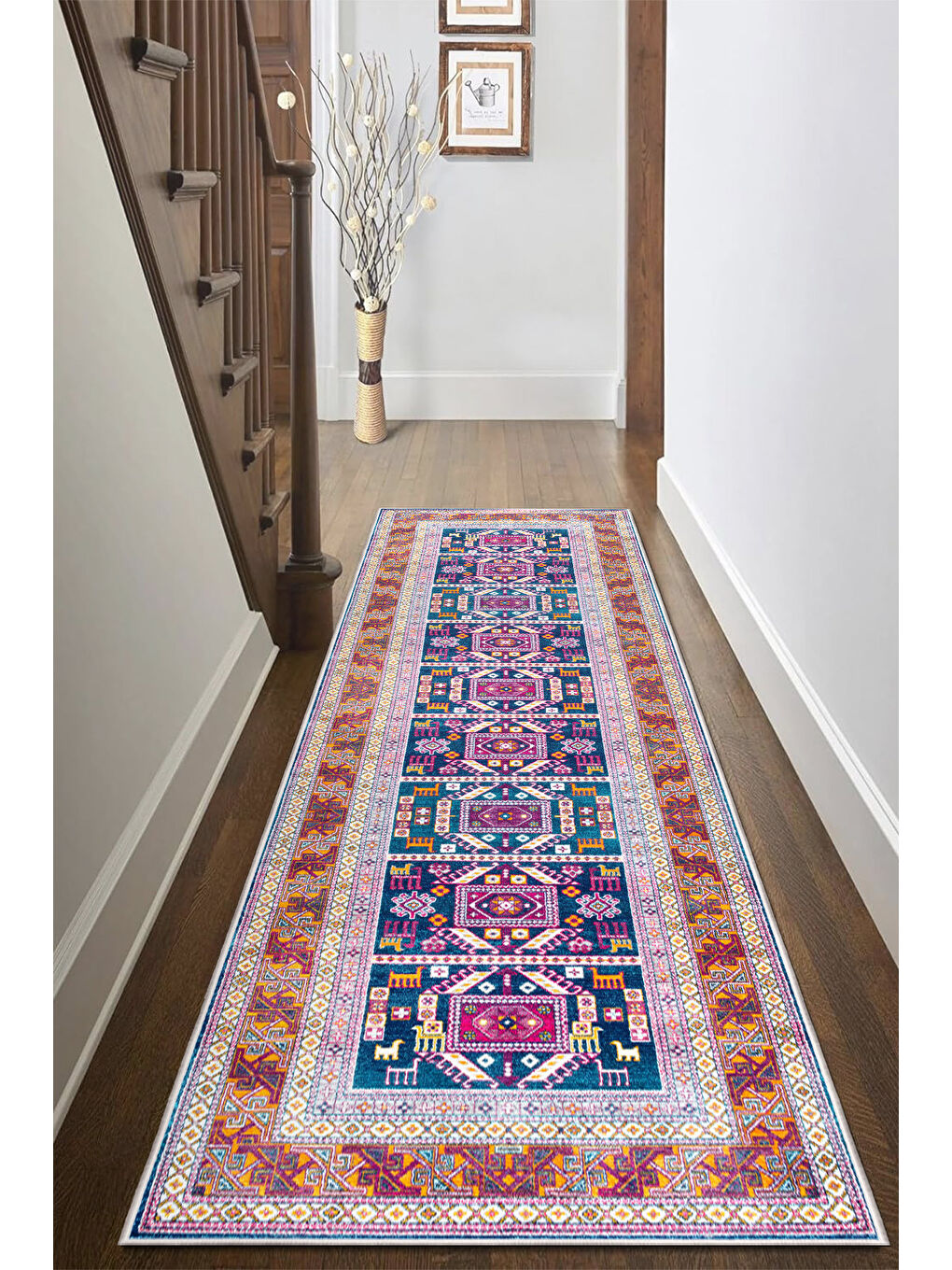 Mor Dekoratif Özel Tasarım Yıkanabilir İnce Kaymaz Tabanlı Modern Halı KECE FR23-4