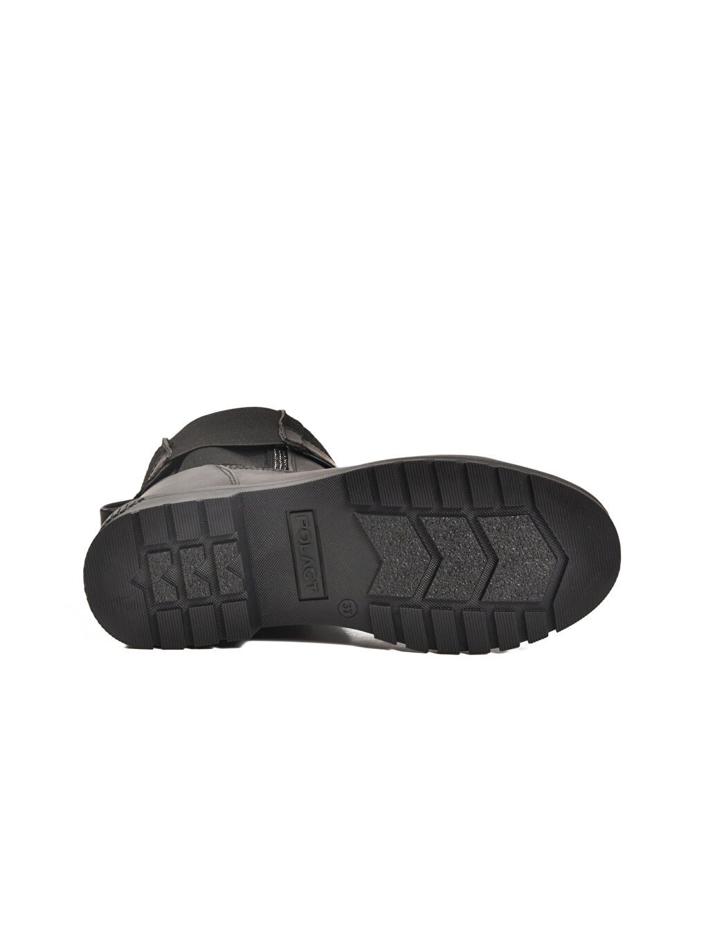 Siyah Bilekten Esnek Uzun İçi Polarlı Kaymaz Taban Kadın Bot 23012 Z-4