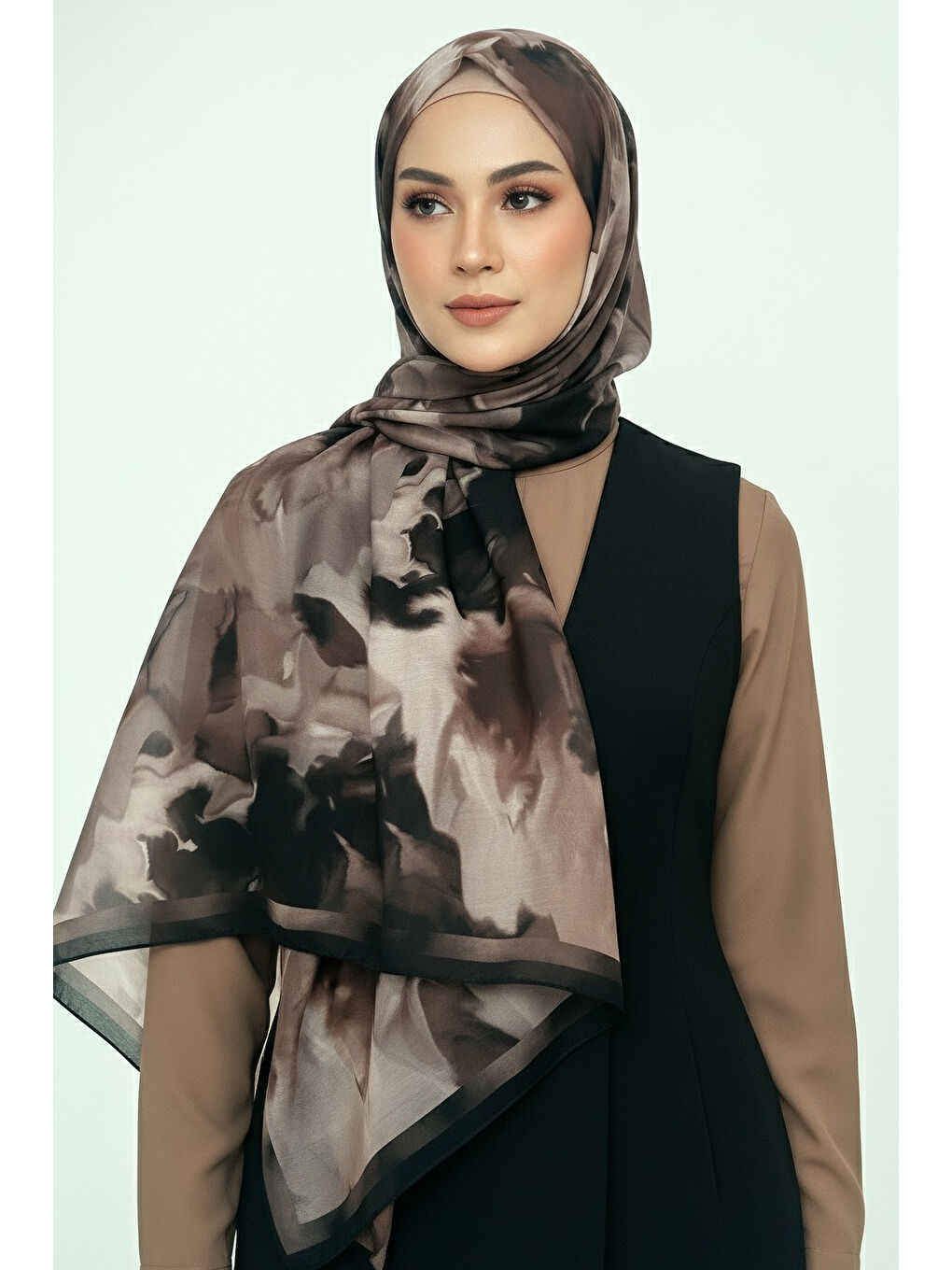 Kahverengi Fluenn Aura Serisi Pamuk Şal Kahve - 28001-KAHVE