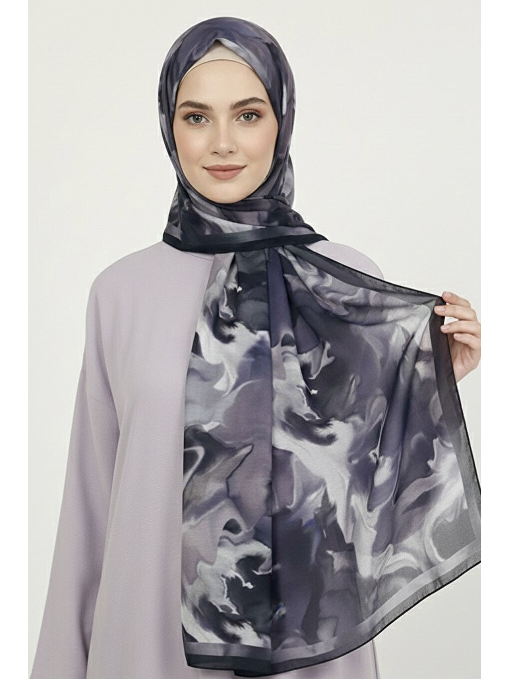 Fluenn Aura Serisi Pamuk Şal Gri - 28001-GRI