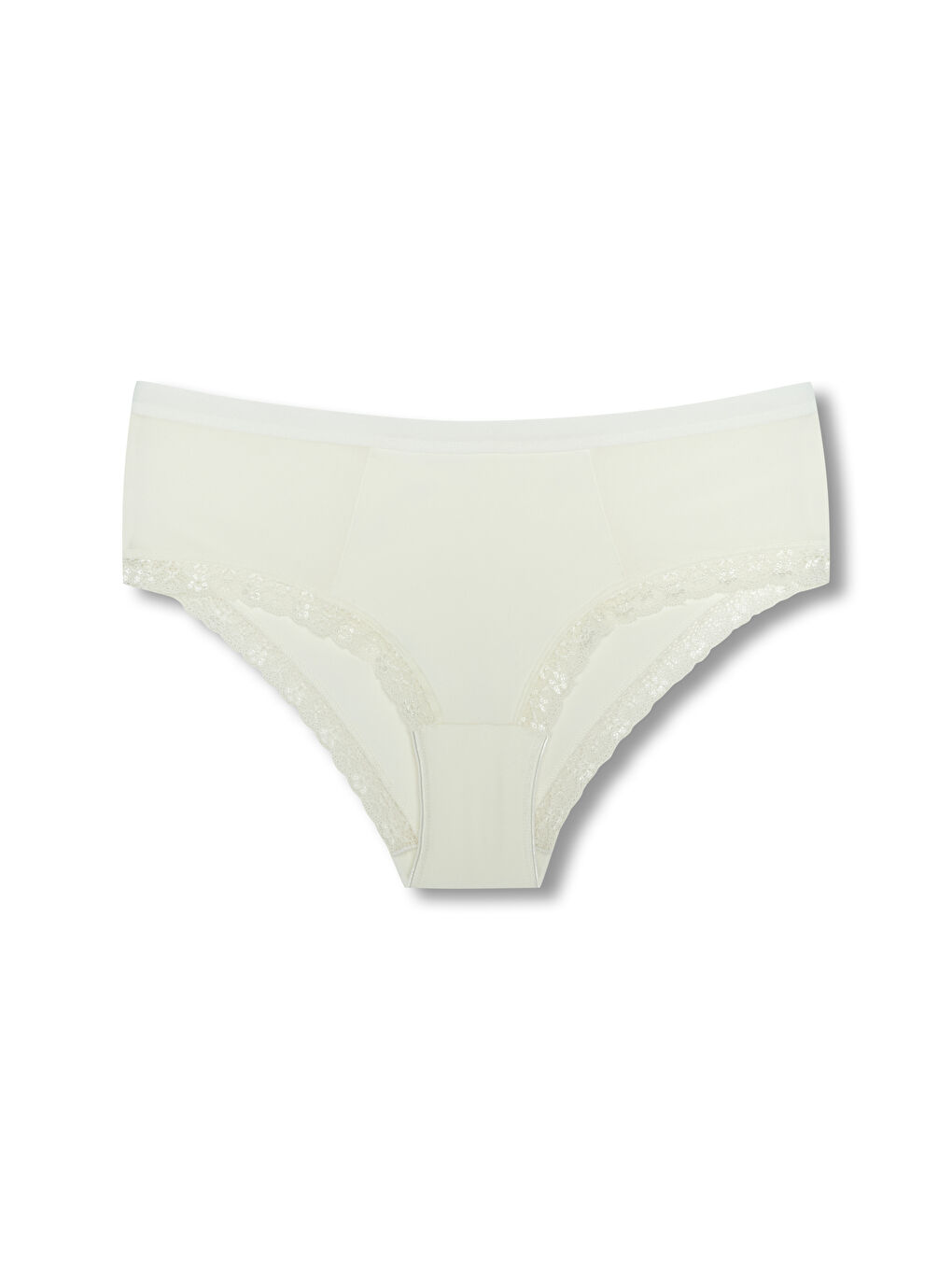 Siyah İnterlok Tül Detaylı Beli Lastikli Yüksek Bel Kadın Külot 3'lü-1