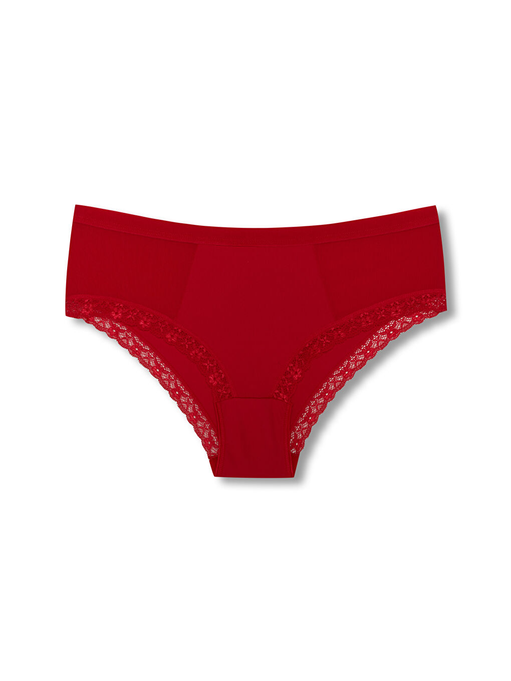 Siyah İnterlok Tül Detaylı Beli Lastikli Yüksek Bel Kadın Külot 3'lü-3