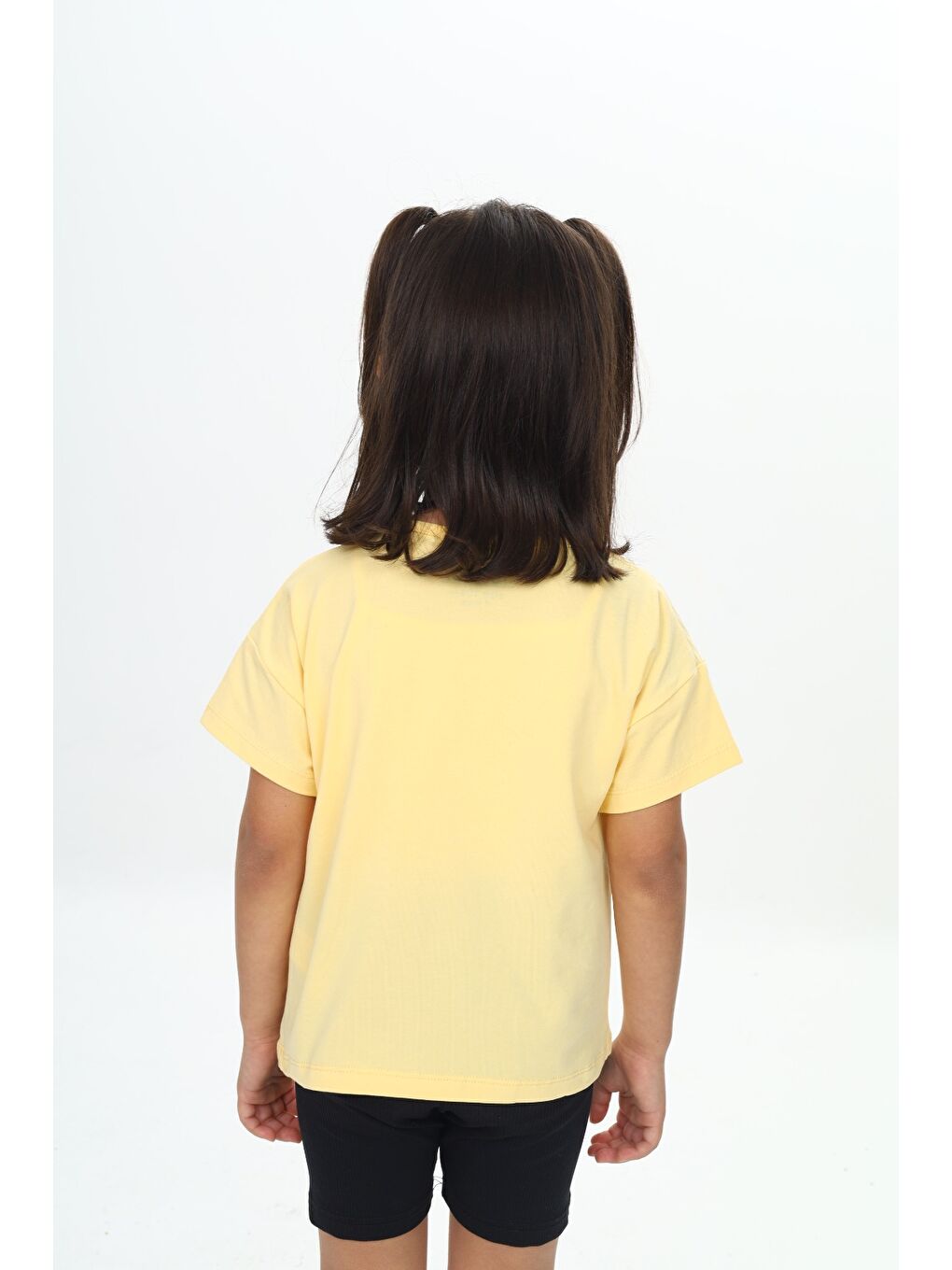 Sarı Kız Çocuk Tavşan Baskılı Tişört-2